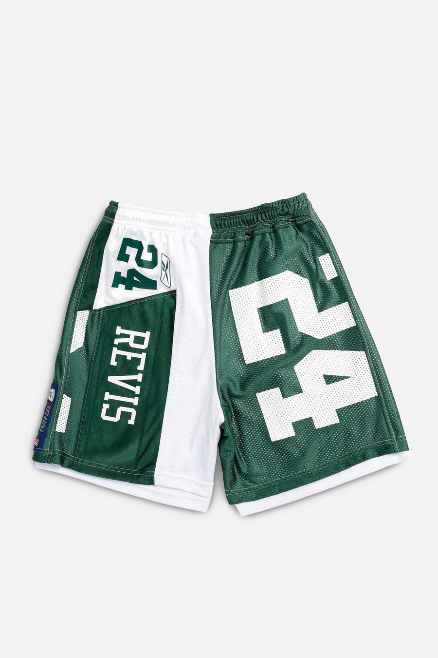 Unisex Rework NY Jets NFL Jersey Shorts - L