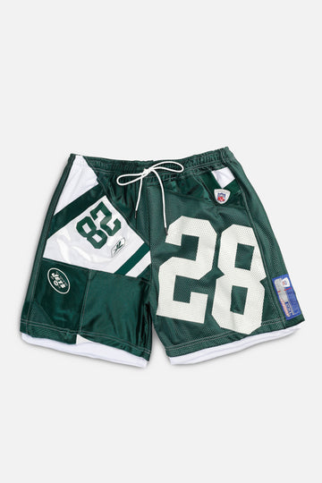 Unisex Rework NY Jets NFL Jersey Shorts - XXL
