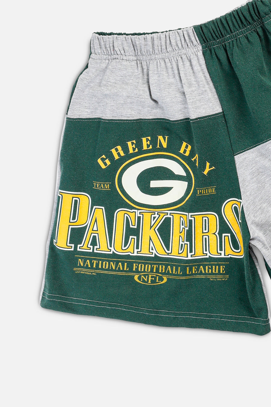 Unisex Rework Green Bay Packers NFL Patchwork Tee Shorts - M