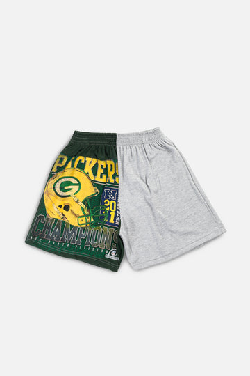 Unisex Rework Greenbay Packers NFL Tee Shorts - S
