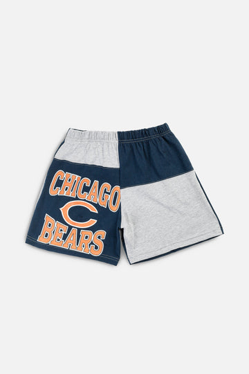 Unisex Rework Chicago Bears NFL Patchwork Tee Shorts - S
