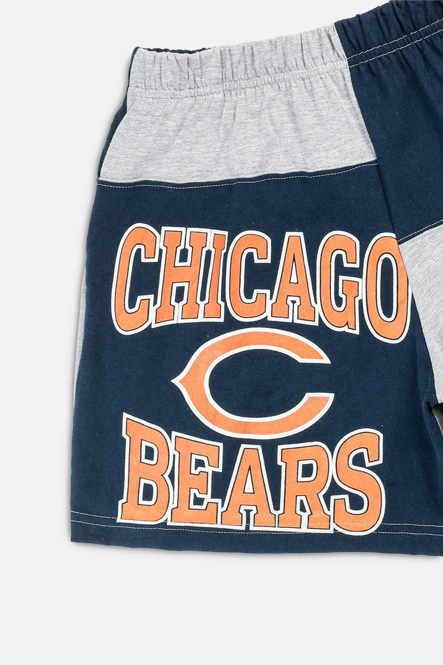 Unisex Rework Chicago Bears NFL Patchwork Tee Shorts - S