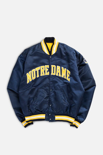 Vintage Starter Notre Dame Bomber Jacket - L