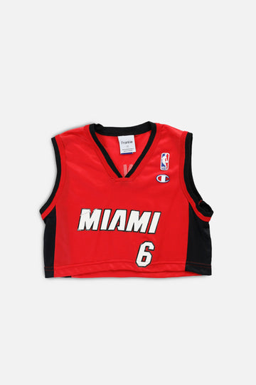 Rework Miami Heat NBA Crop Jersey - XS