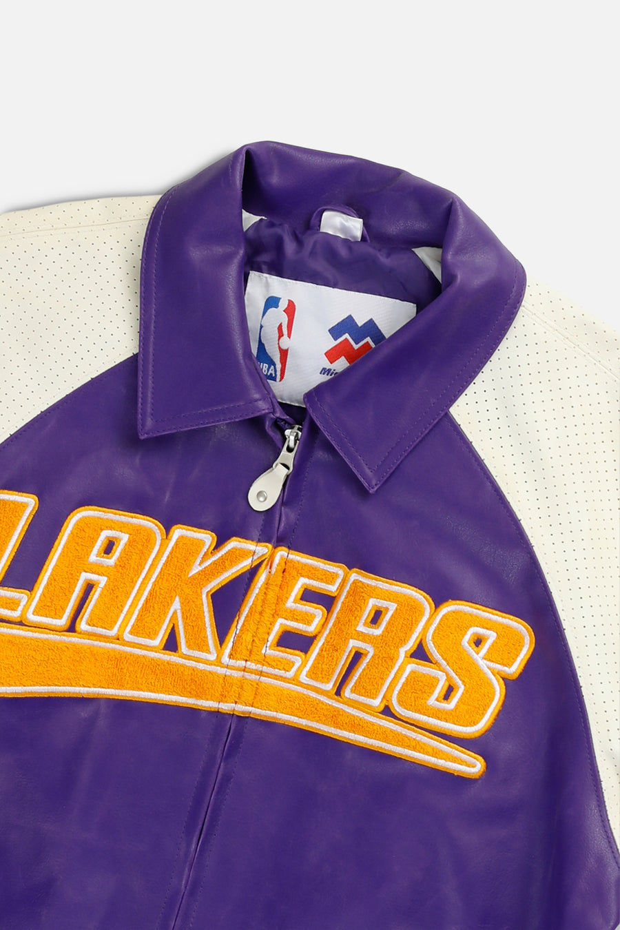 Vintage LA Lakers NBA Faux Leather Jacket - S