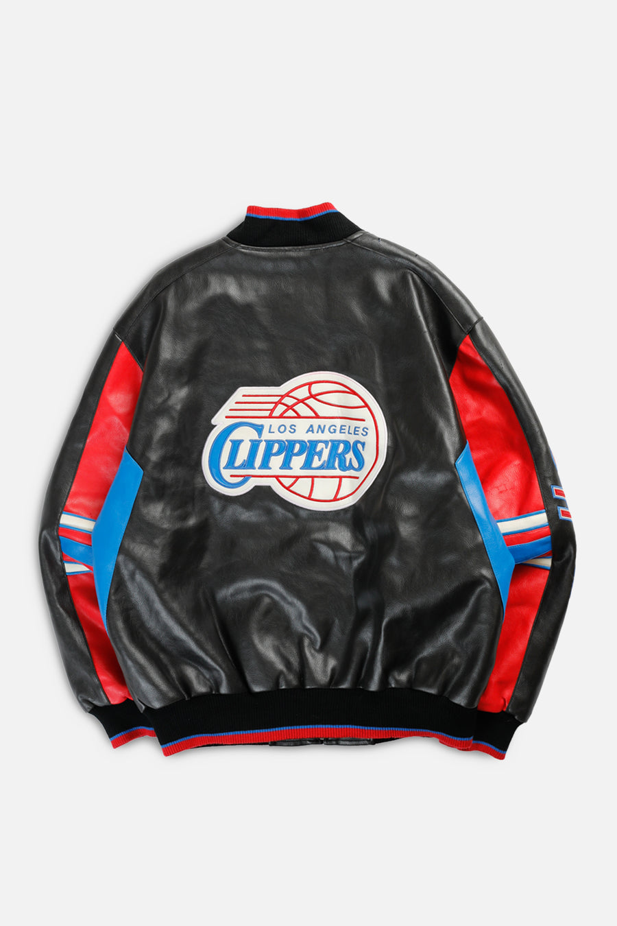 Vintage LA Clippers NBA Faux Leather Jacket - L