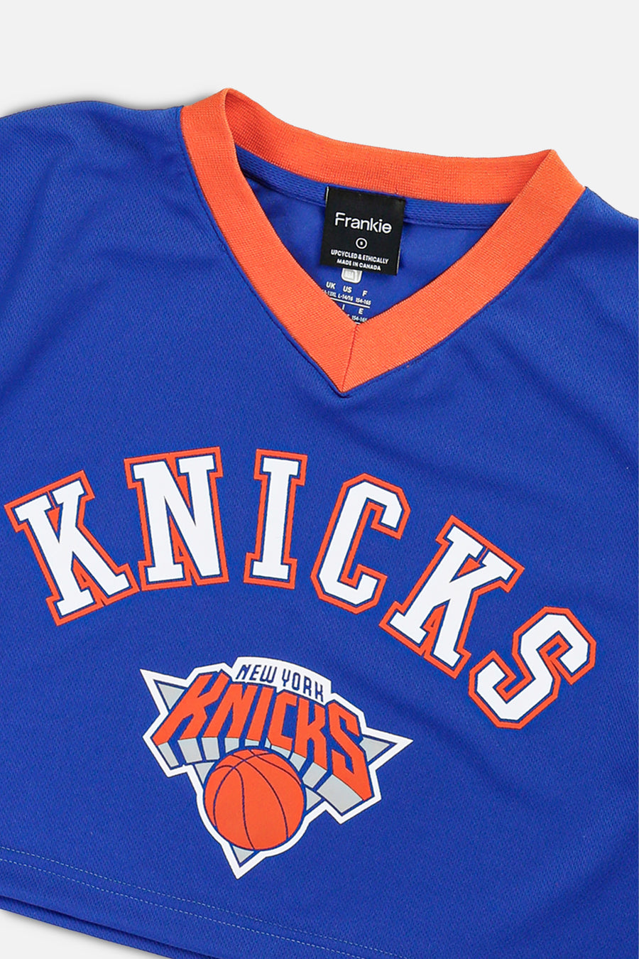 Rework NY Knicks NBA Crop Jersey - S