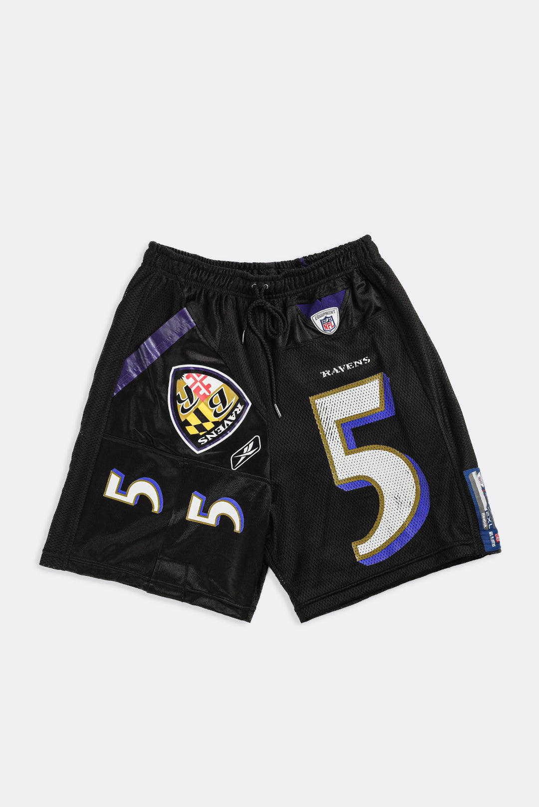 Unisex Rework Ravens NFL Jersey Shorts - Women-M, Men-S – Frankie Collective