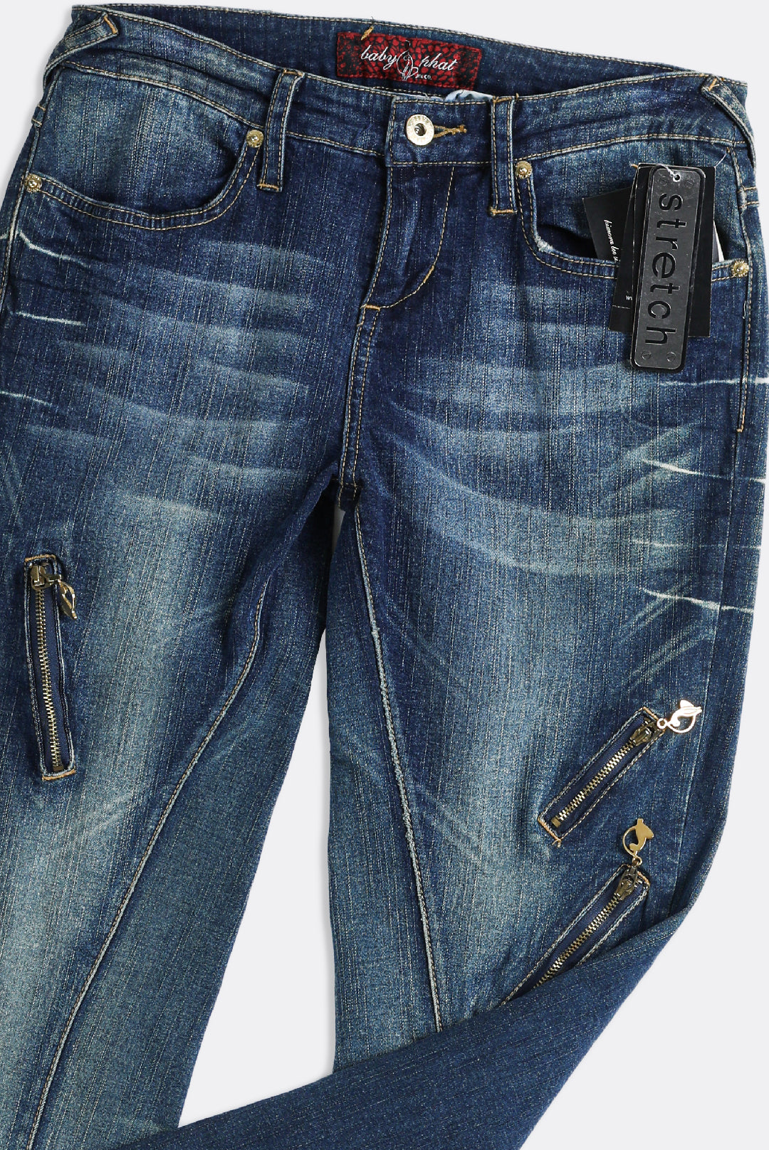 Deadstock Baby Phat Zipper Denim Pants - W29, W30, W31, W32