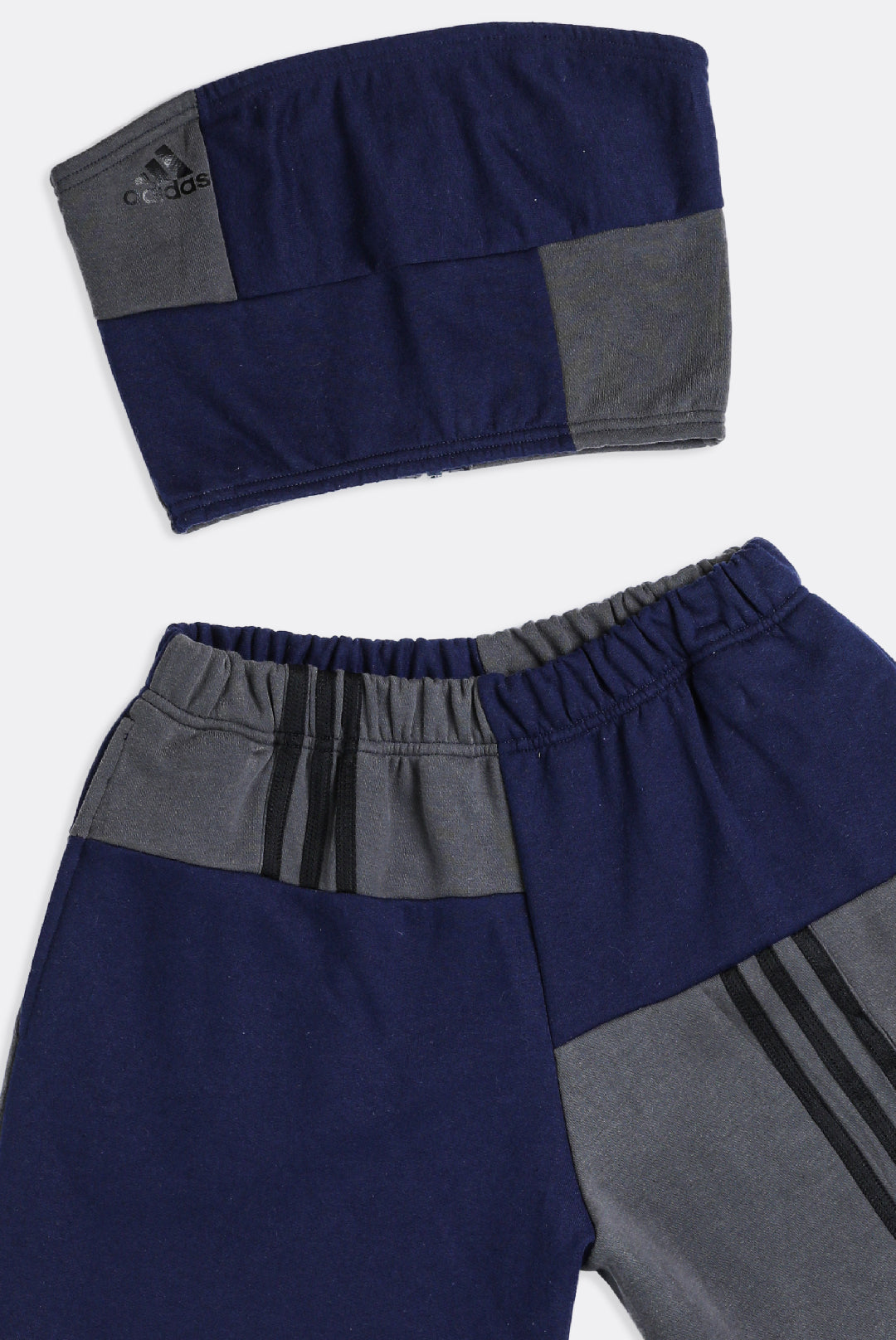 Rework Adidas Patchwork good Sweatshorts Set - L