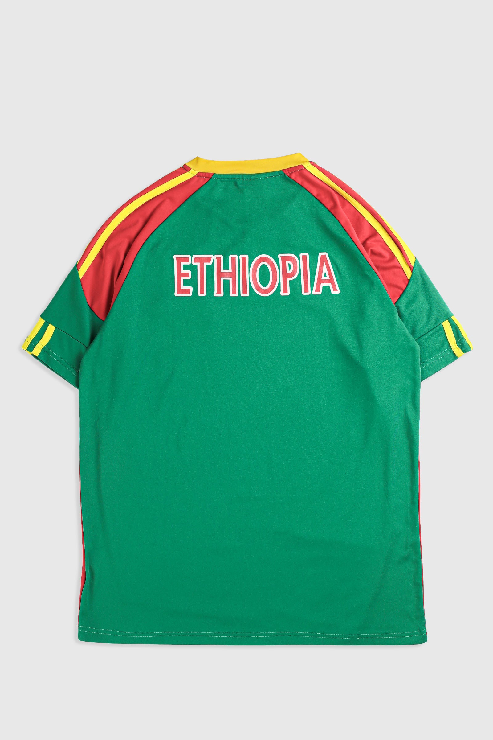 Custom Green, Yellow, and Red Ethiopian Flag Football / Soccer Jersey