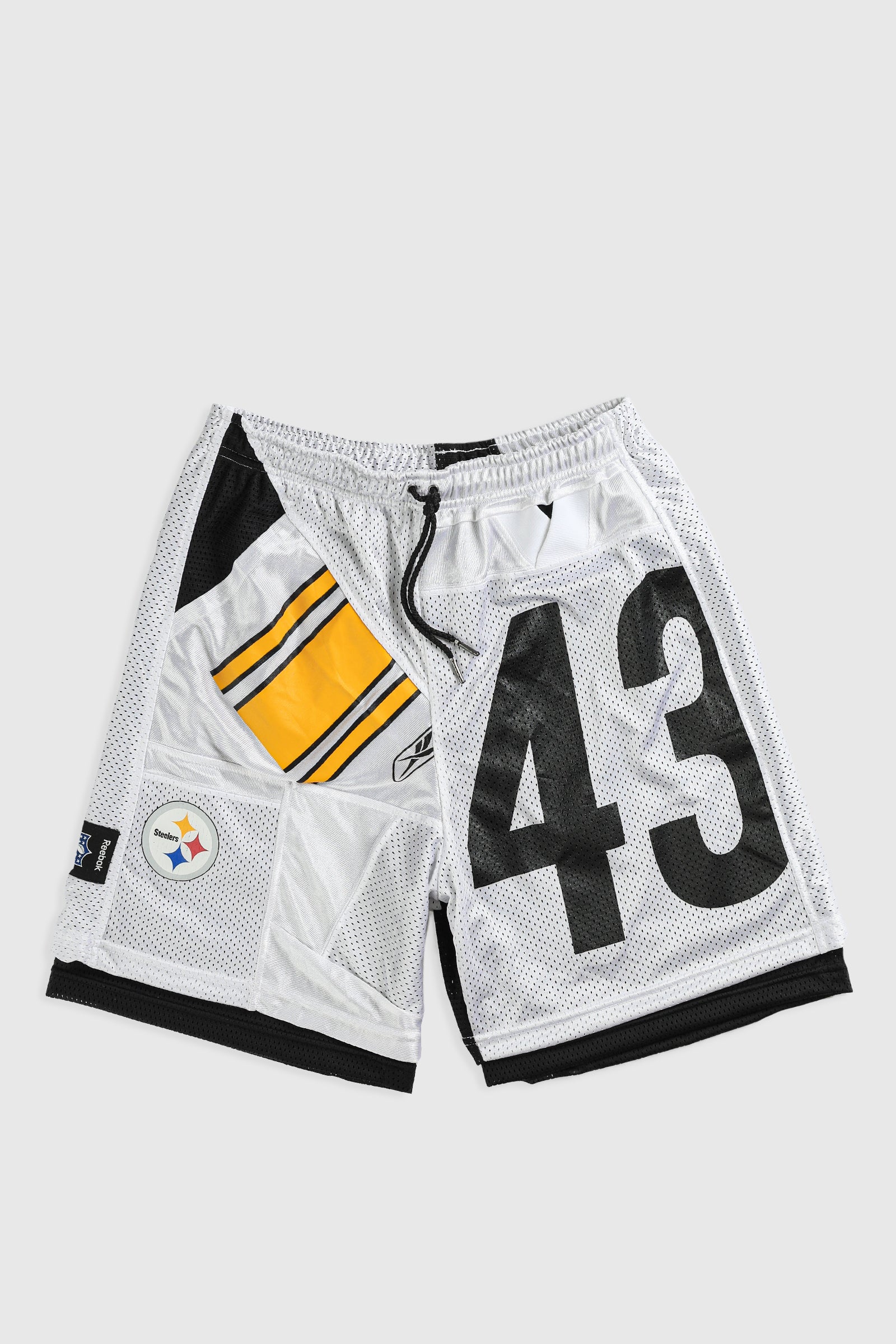 Unisex Rework Steelers NFL Jersey Shorts - Women-S, Men-XS – Frankie  Collective