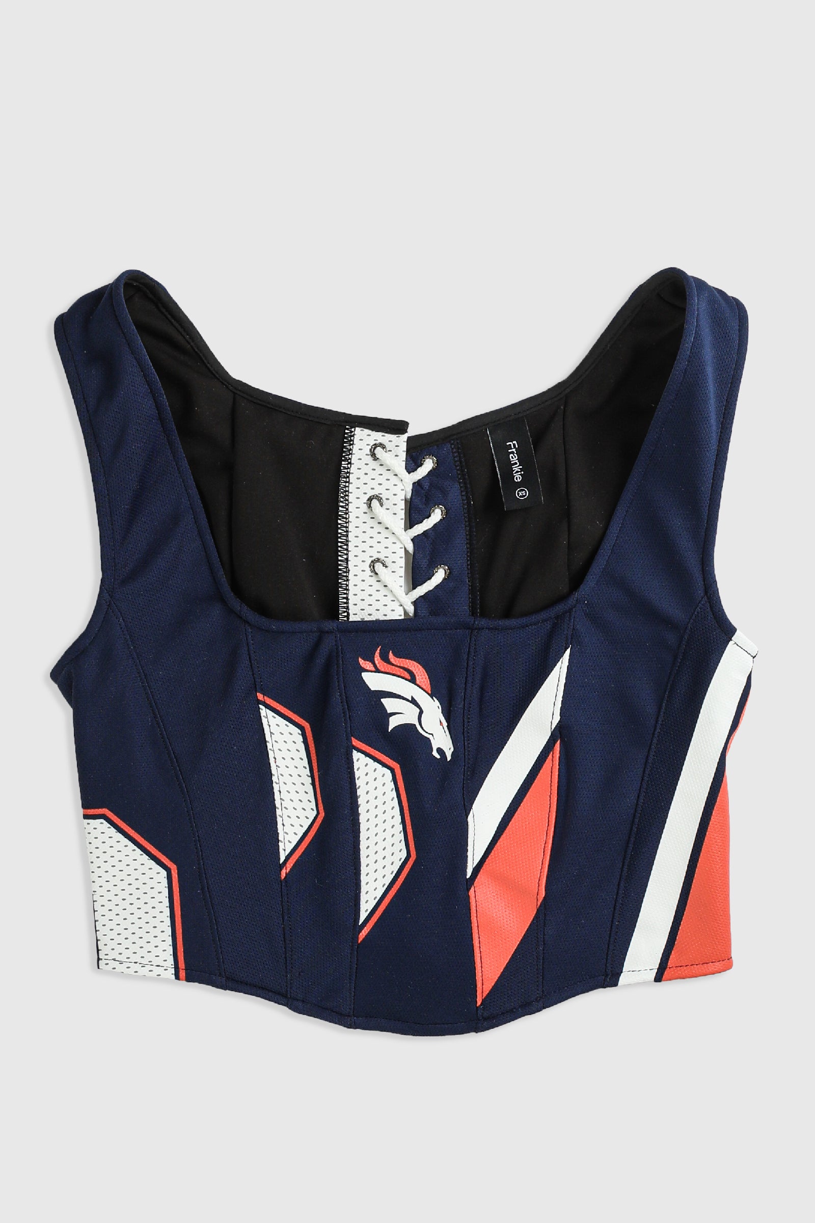 Cropped Denim Vest, Football Vest, Denver Broncos Crop Top, Denver Broncos, Broncos Tshirt, NFL Shirt, Football Fan Gear, NFL Fan Gear, Crop