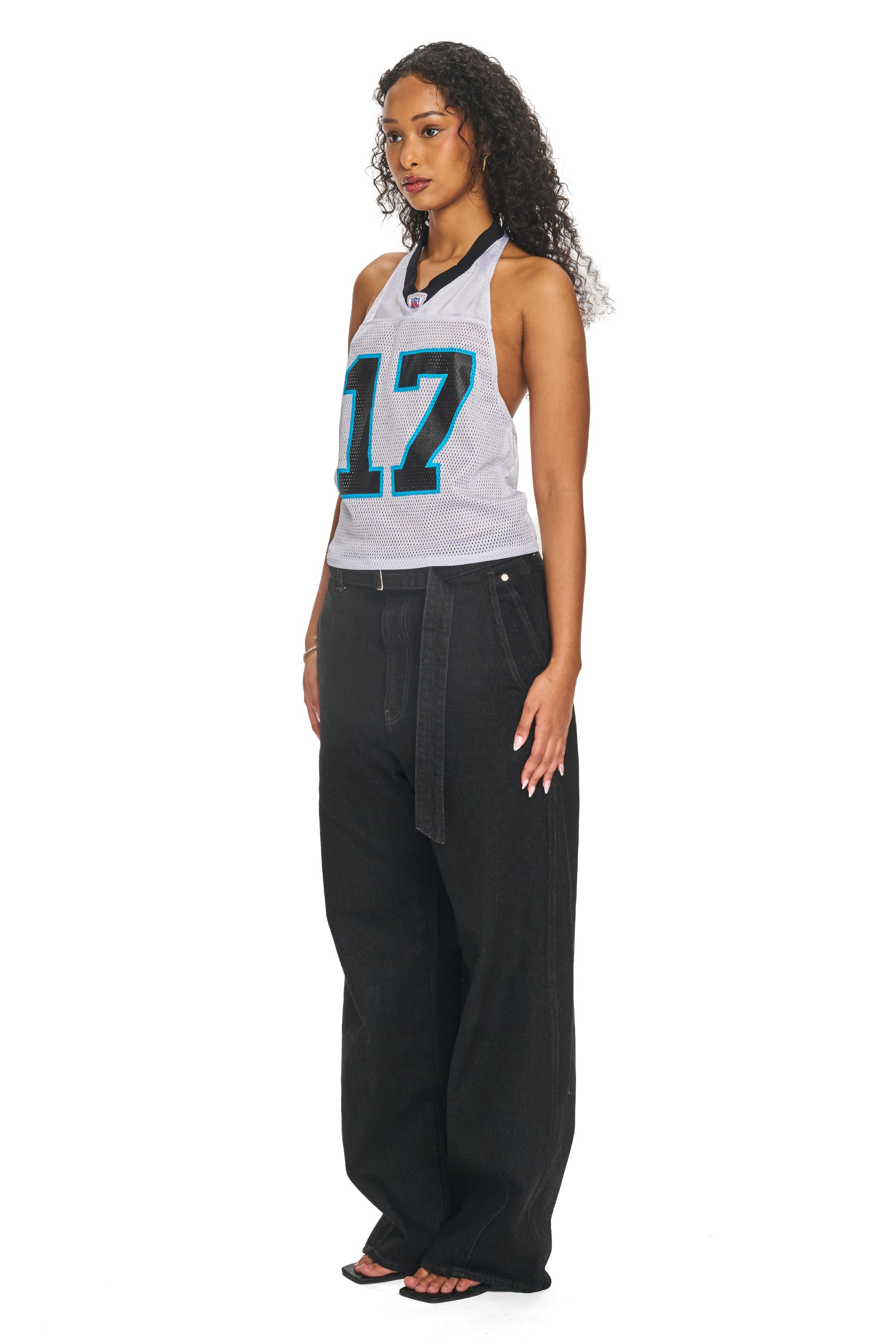 Rework Carolina Panthers Halter Top