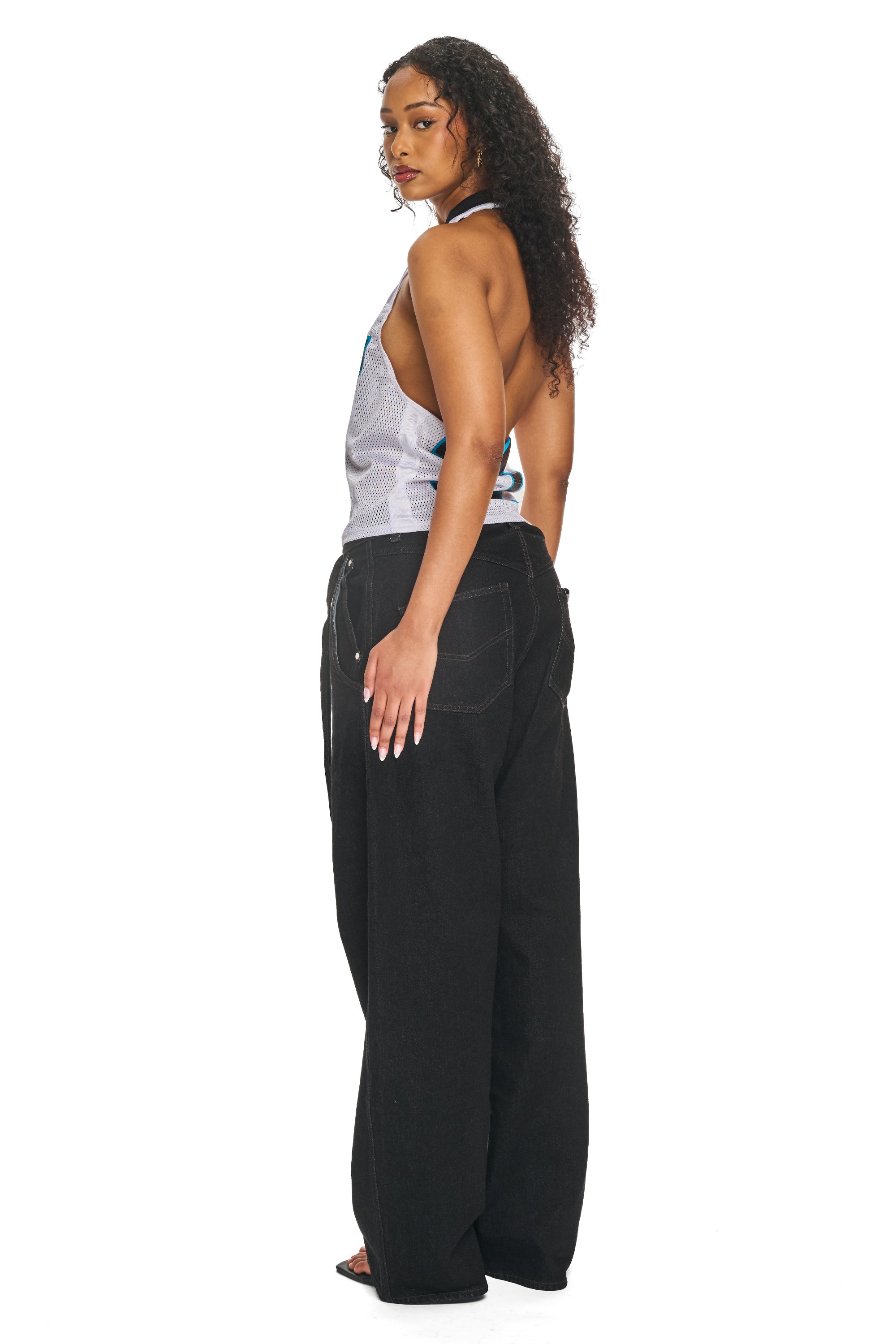 Rework Carolina Panthers Halter Top