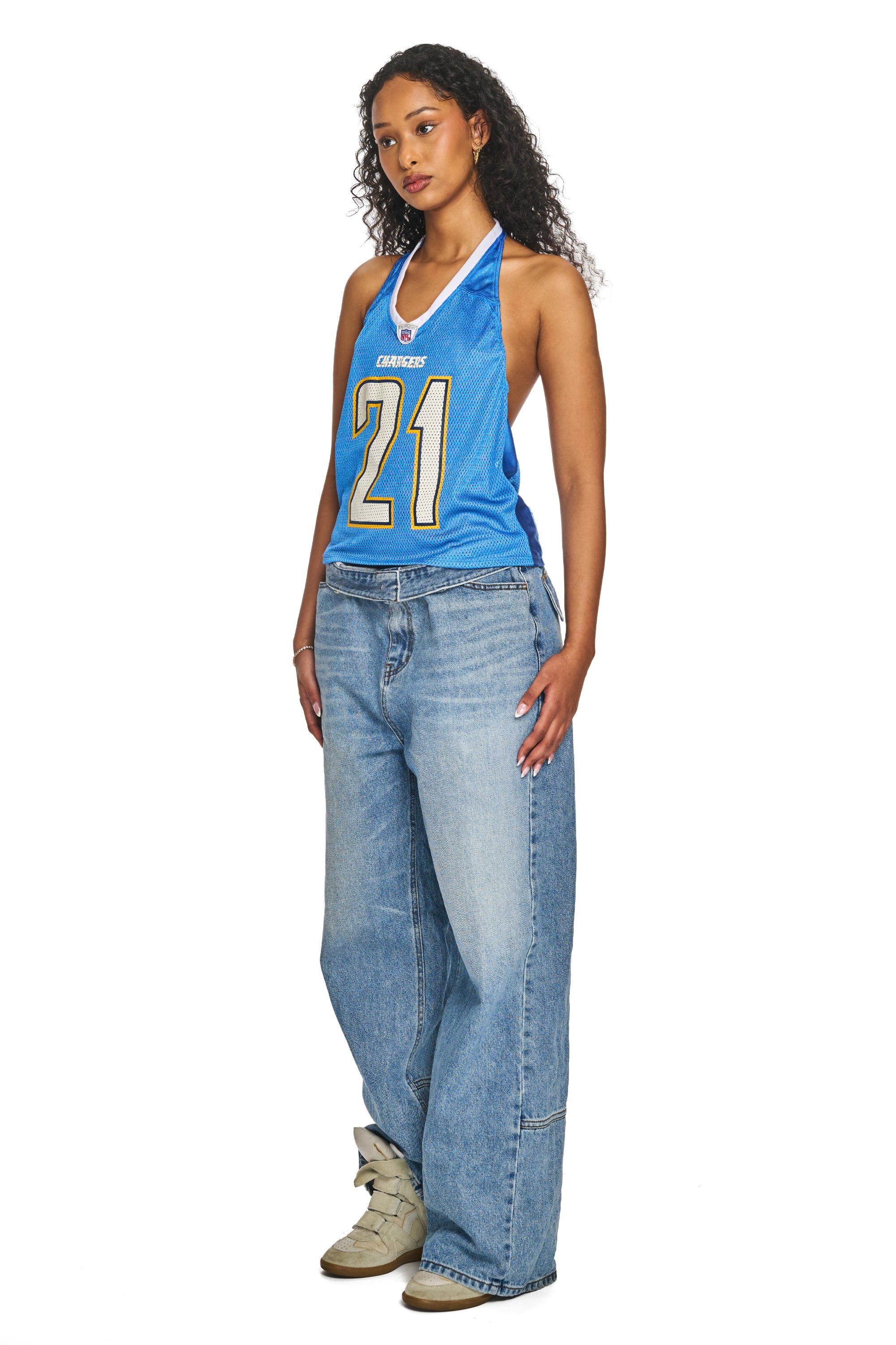 Rework Los Angeles Chargers Halter Top