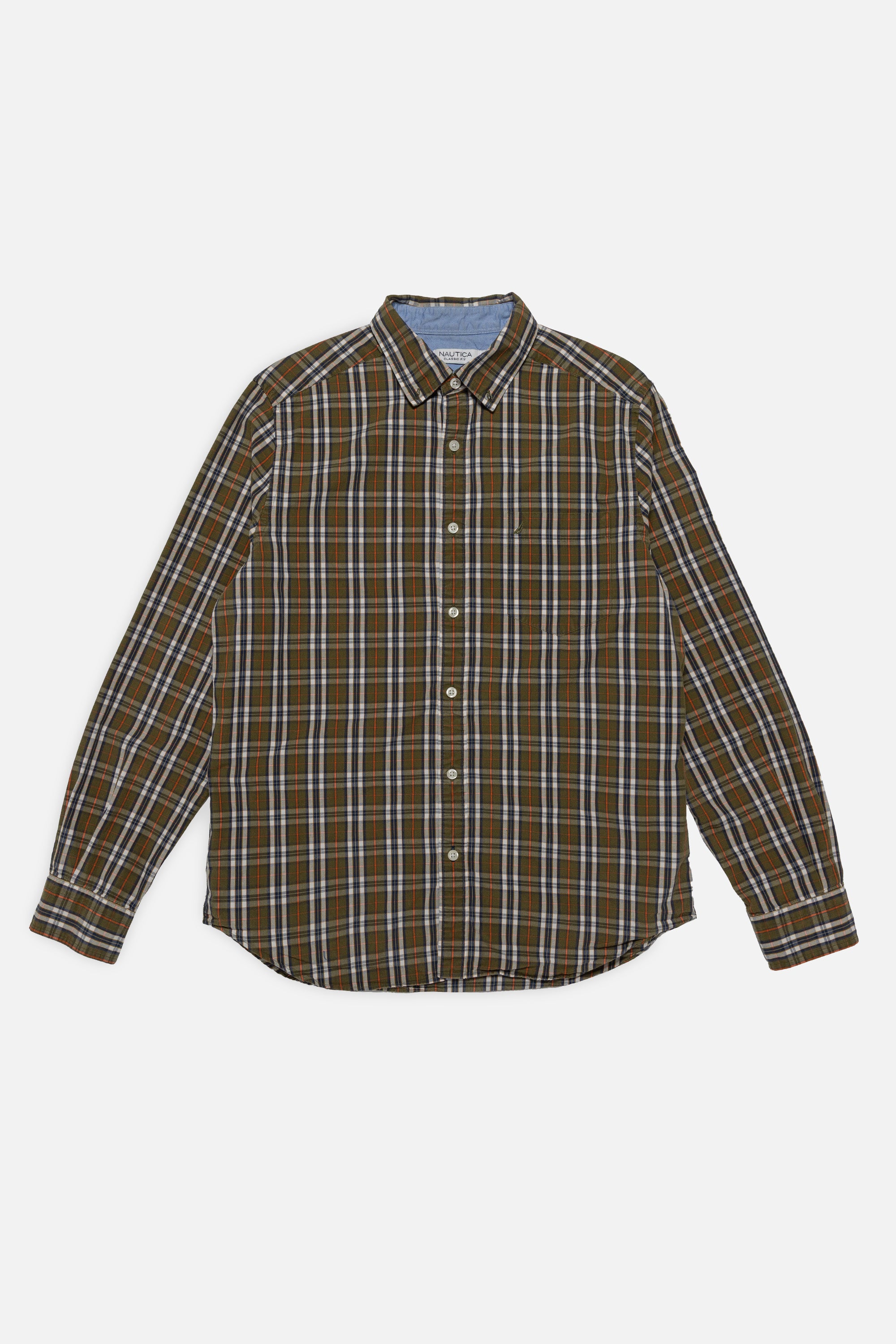 Vintage Nautica Plaid Button Down Shirt