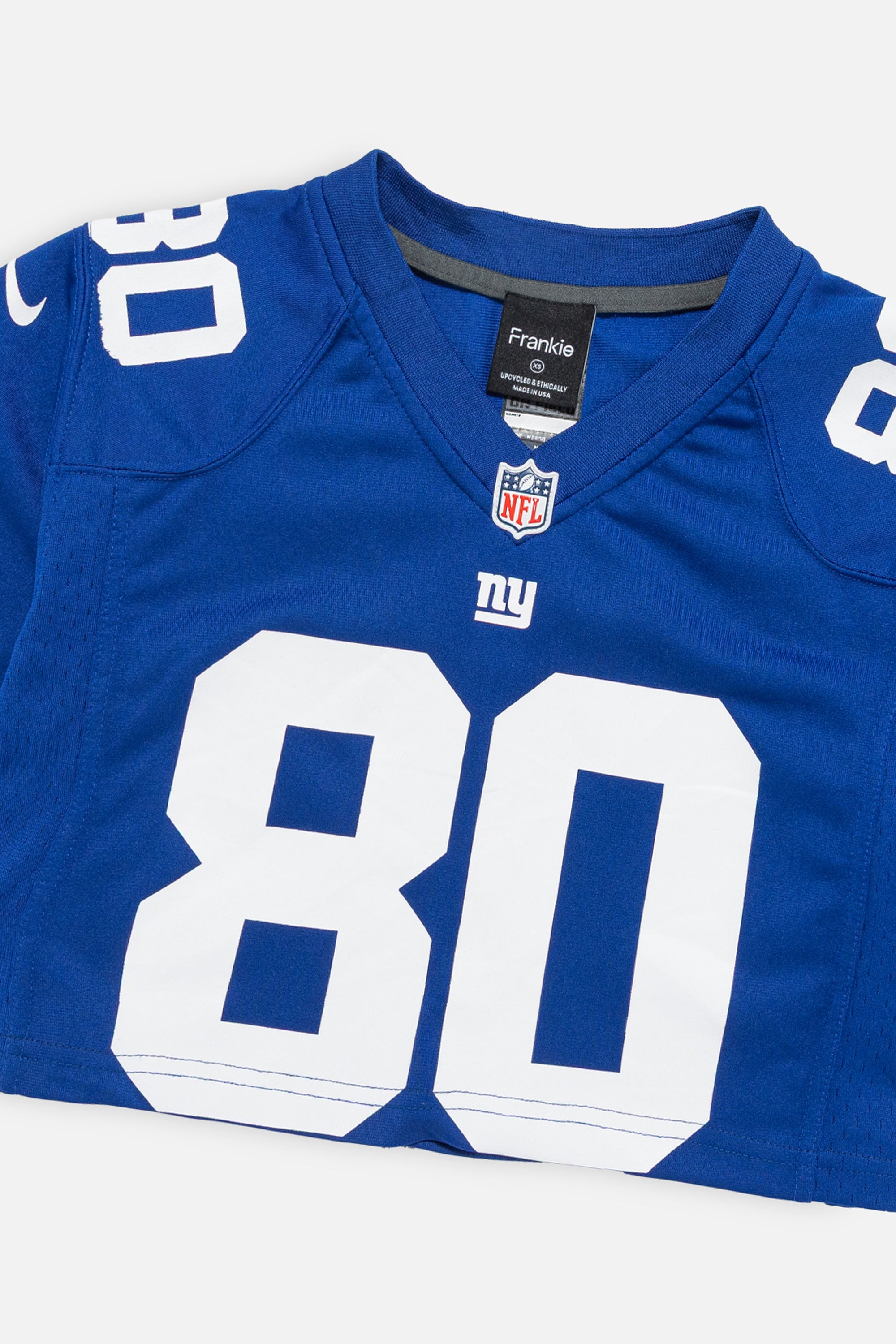 Rework New York Giants Crop Jersey-NFL-Frankie Collective-Rework-Vintage-Streetwear