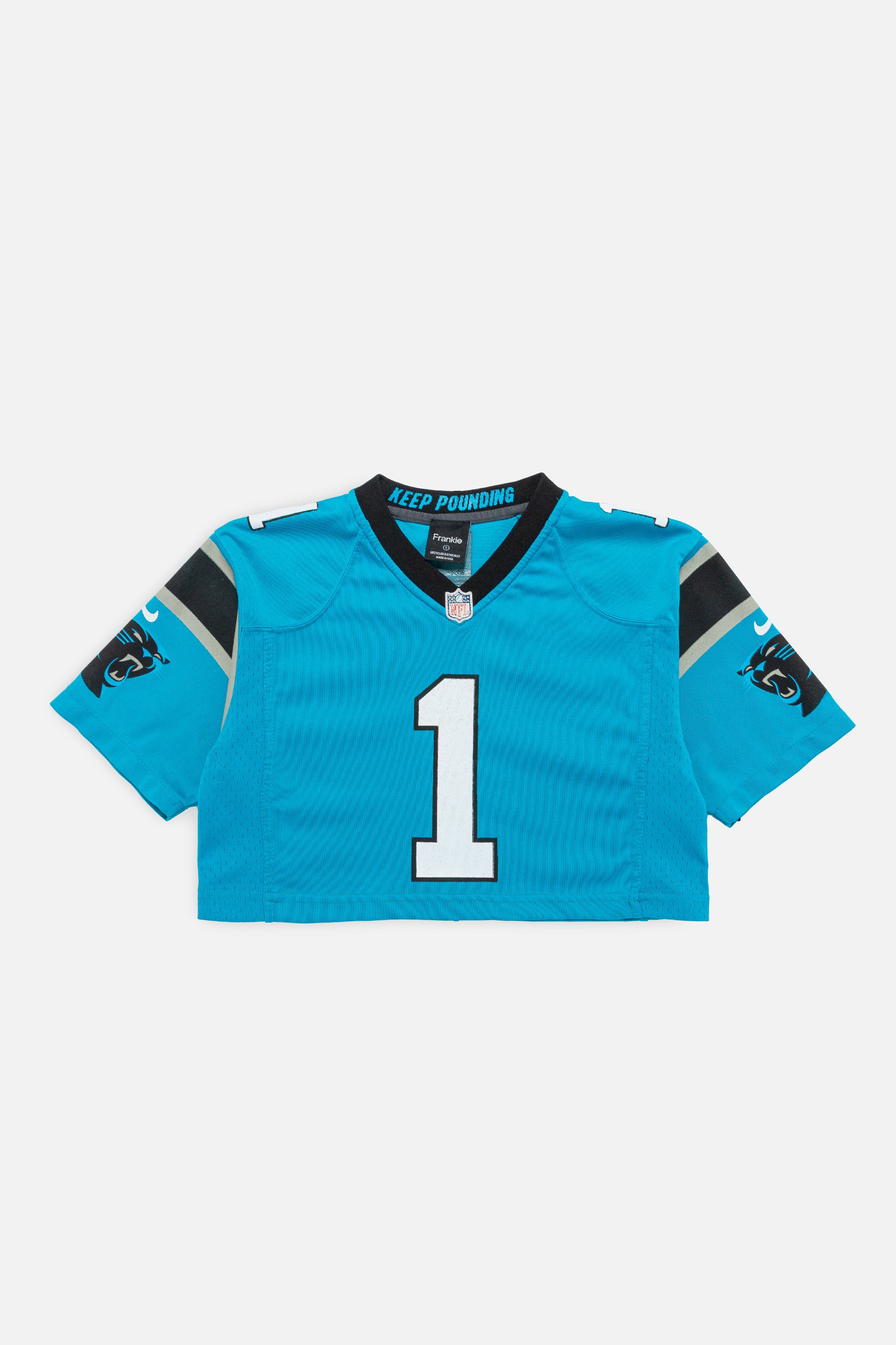 Rework Carolina Panthers Crop Jersey