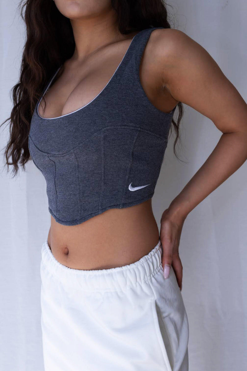 Rework Nike Sweatshirt Bustier - XS, S, M, L, XL, 2XL – Frankie