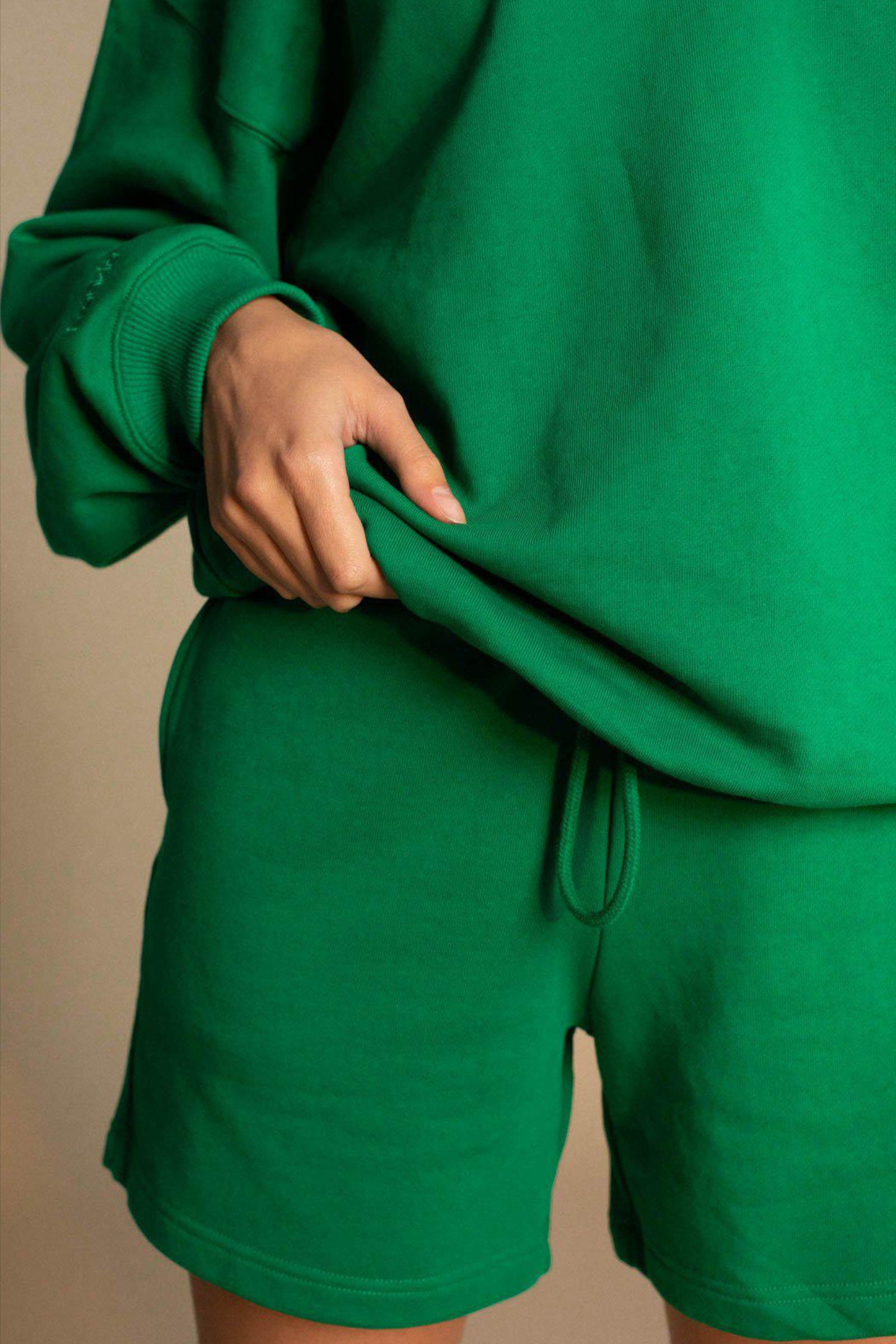 Frankie 100% Organic Cotton Sweatshorts - GREEN-BOTTOMS-Frankie-XS-Frankie Collective Rare Vintage Streetwear Reworks