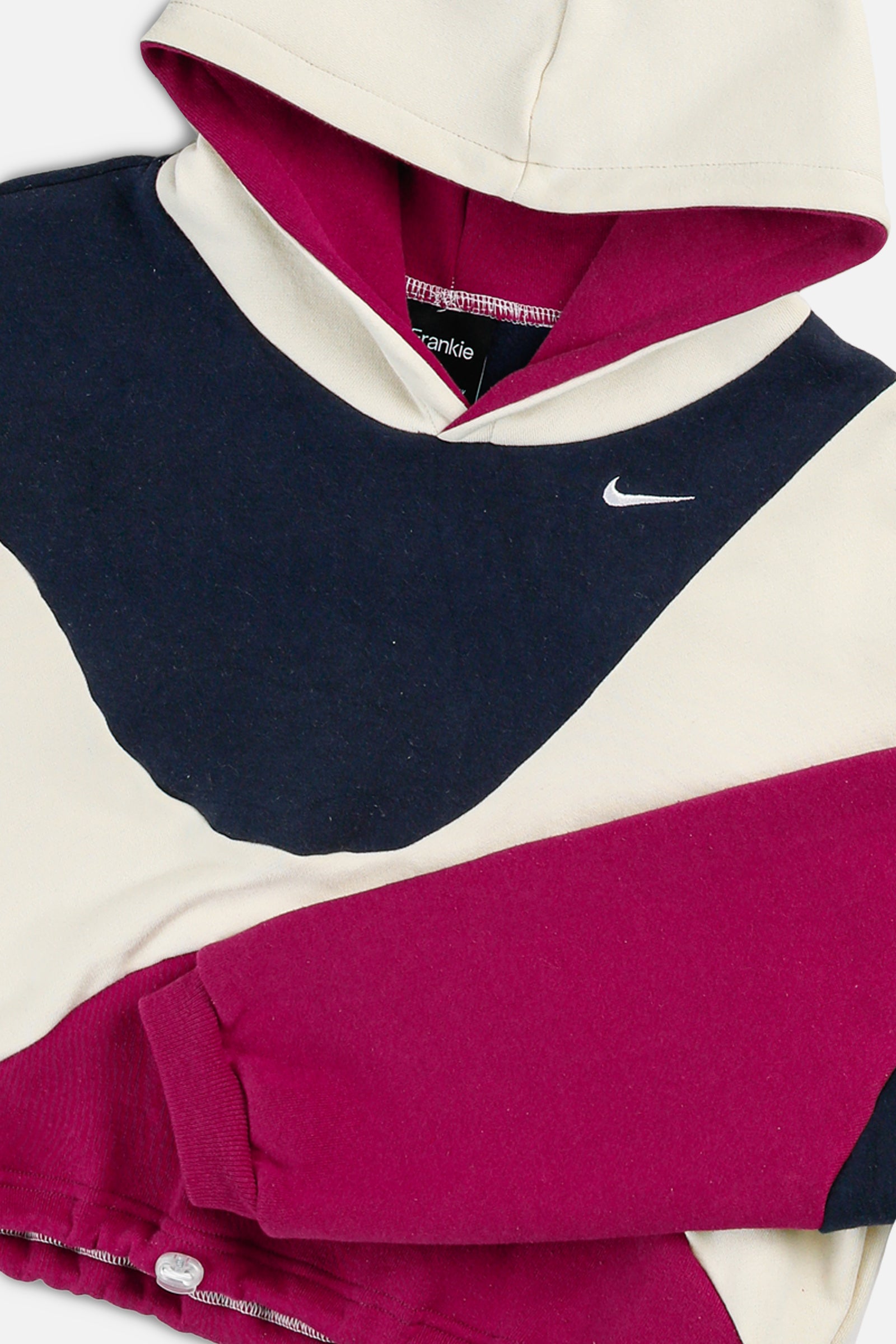 Rework Nike Wave Crop Sweatshirt - M-SWEATERS-Nike-M-Frankie Collective Rare Vintage Streetwear Reworks