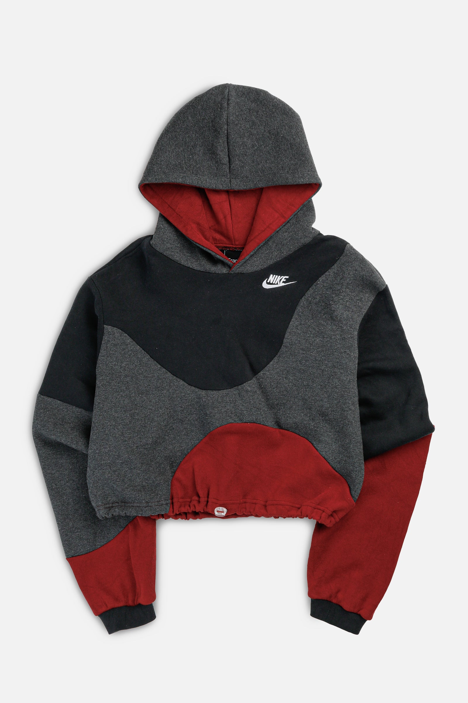 Rework Nike Wave Crop Sweatshirt - S-SWEATERS-Nike-S-Frankie Collective Rare Vintage Streetwear Reworks