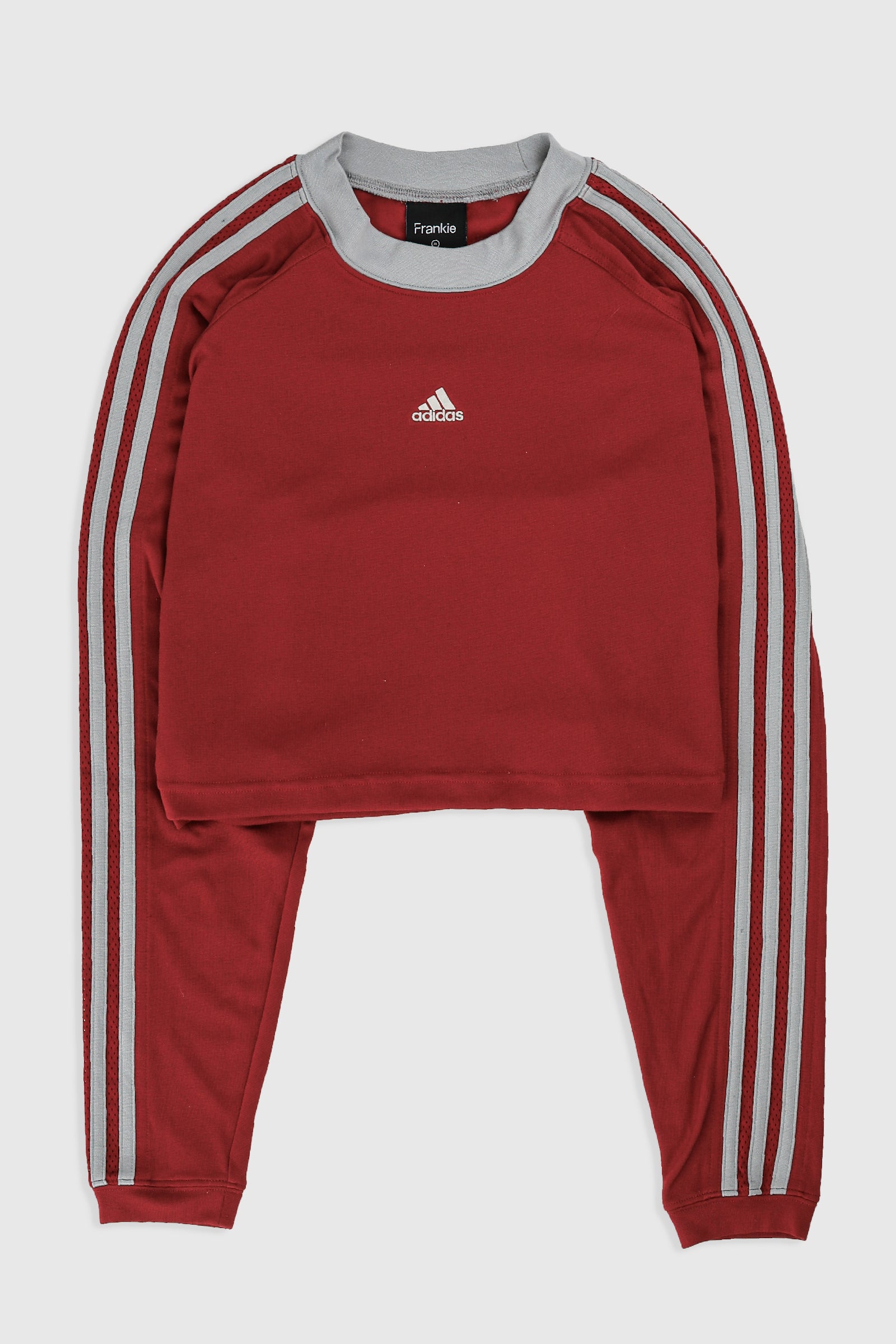 Rework Adidas Crop Athletic Longsleeve Tee - XL-Tops-Frankie Collective-Frankie Collective Rare Vintage Streetwear Reworks