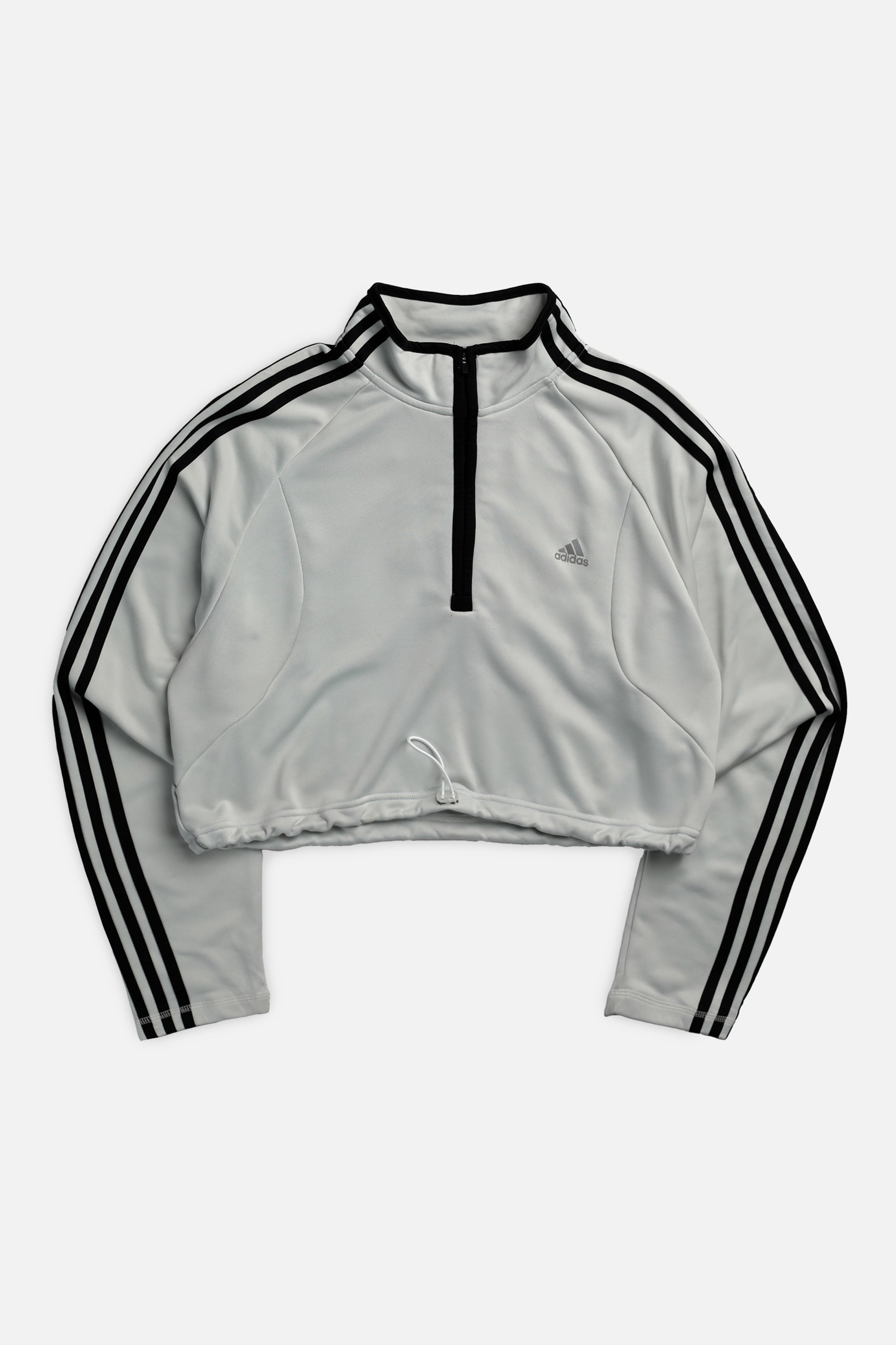 Rework Adidas Crop Sweatshirt - XL-SWEATERS-Adidas-XL-Frankie Collective Rare Vintage Streetwear Reworks