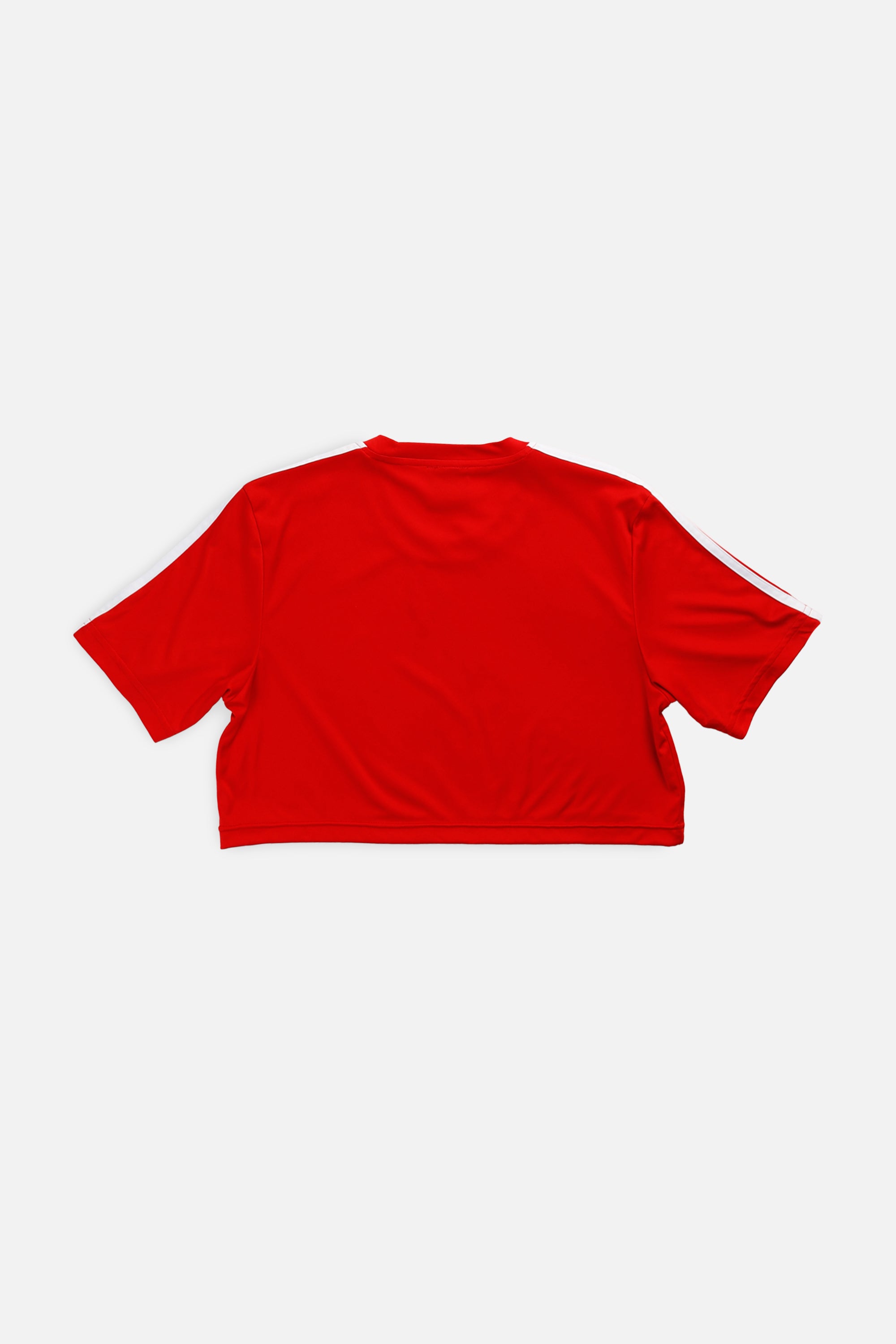Rework Adidas Crop Tee - S-TOPS-Adidas-S-Frankie Collective Rare Vintage Streetwear Reworks