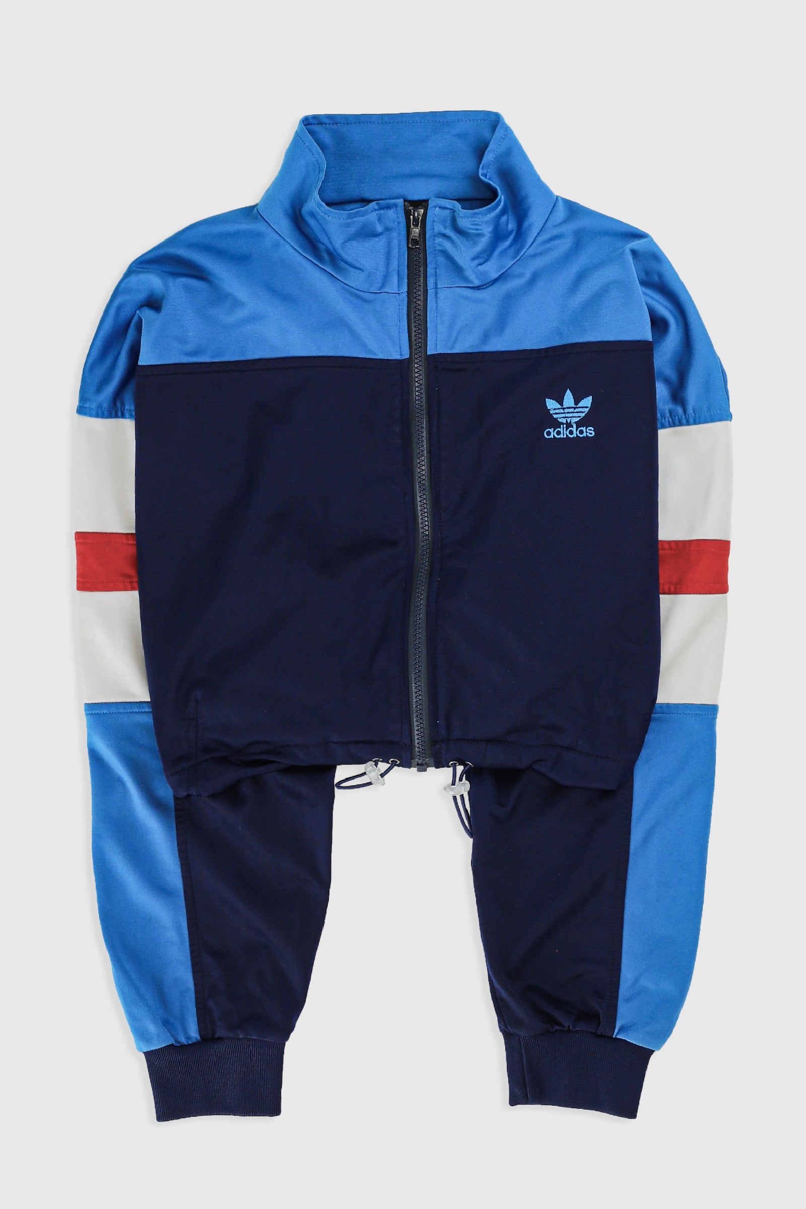 Rework Adidas Crop Track Jacket - XL-JACKETS-Adidas-Frankie Collective Rare Vintage Streetwear Reworks