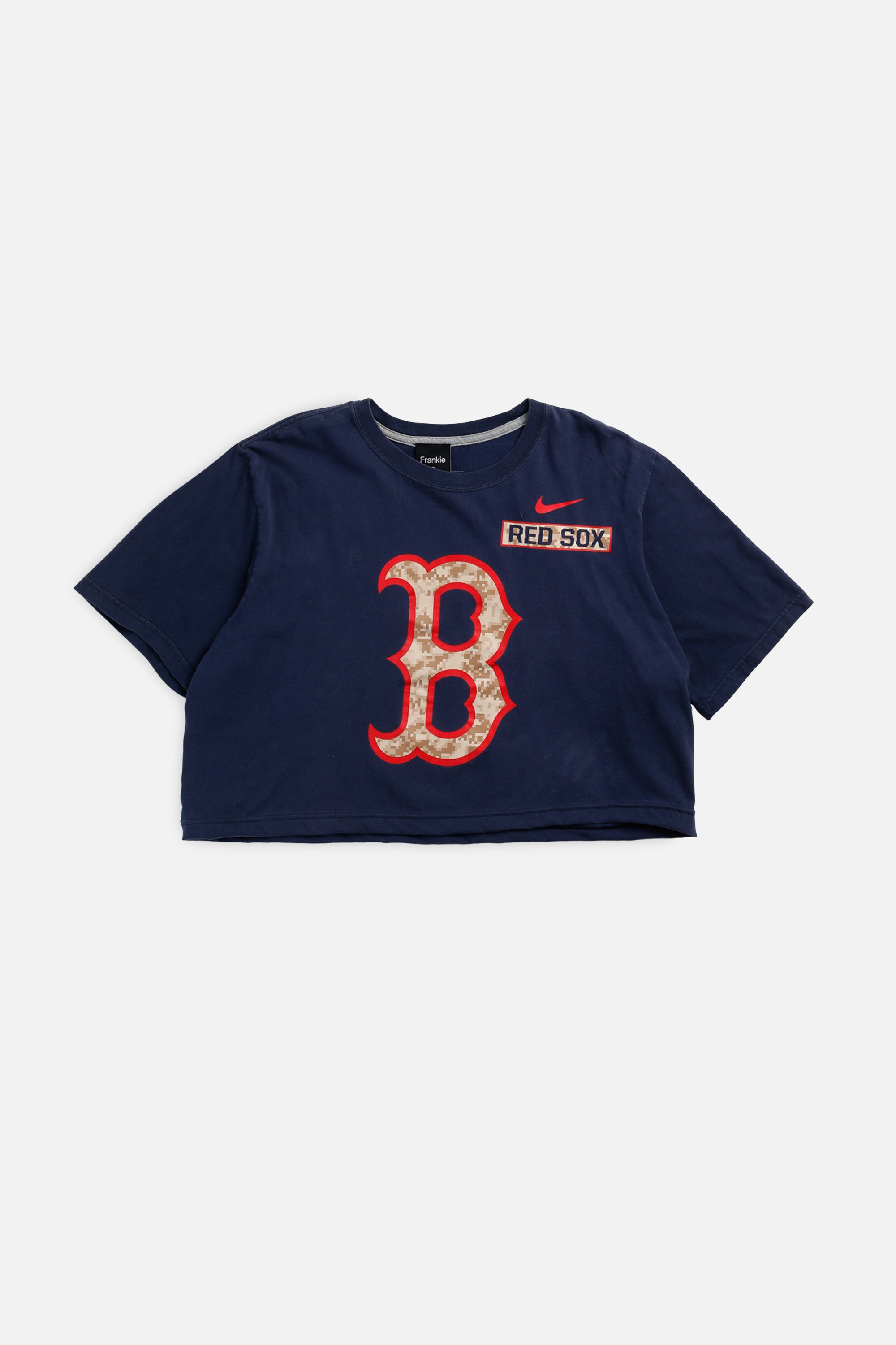 【MLBstyle】 Rework Boston Red Sox MLB Crop Tee - XL