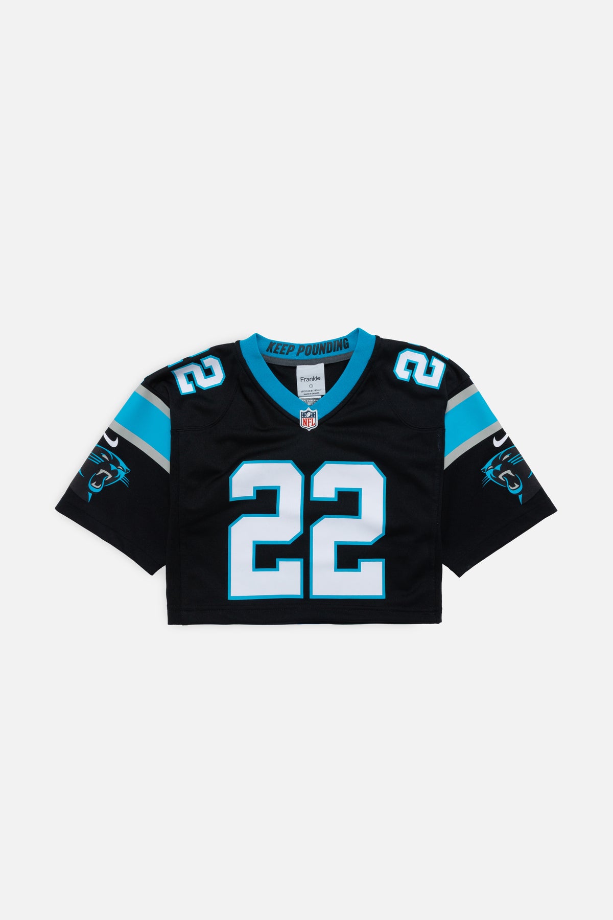 Rework Carolina Panthers Crop Jersey - S-JERSEYS-NFL-Frankie Collective