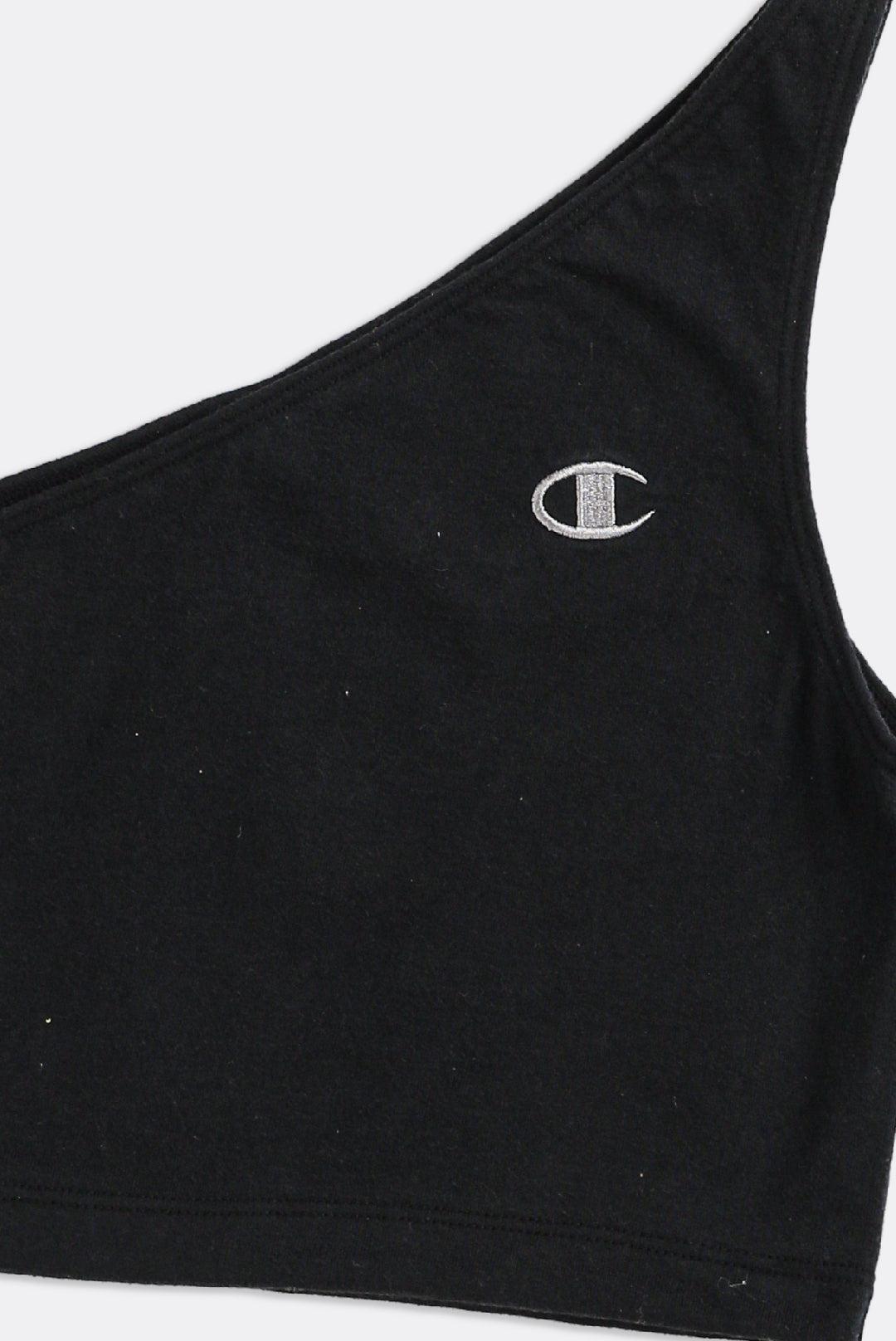 Rework Champion One Shoulder Tank - XS, S, M, L, XL-TOPS-Champion-XS-Frankie Collective Rare Vintage Streetwear Reworks