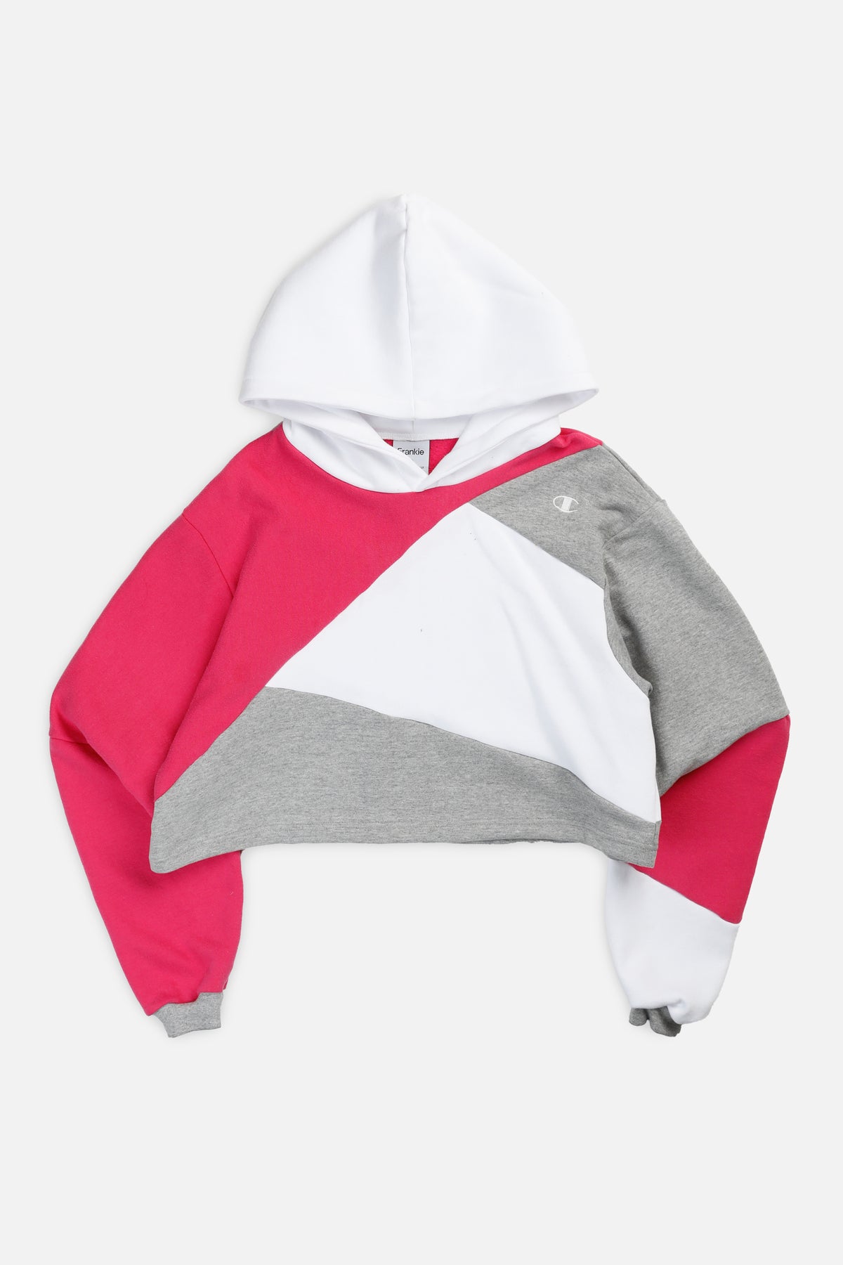 Rework Champion Patchwork Crop Sweatshirt - M-SWEATERS-Adidas-M-Frankie Collective Rare Vintage Streetwear Reworks