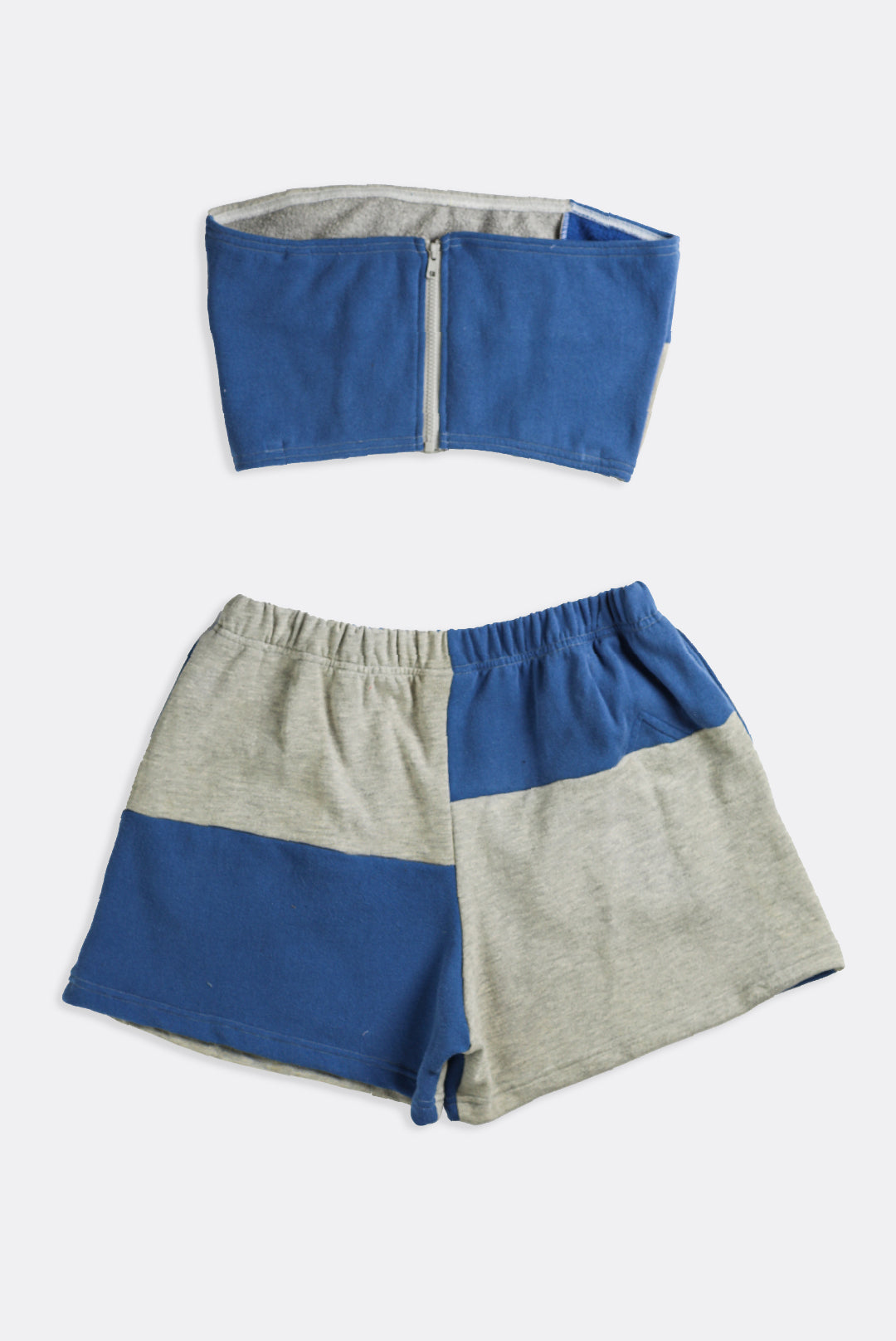 Rework Champion Patchwork Mini Sweatshorts Set - L-SETS-Champion-Frankie Collective Rare Vintage Streetwear Reworks