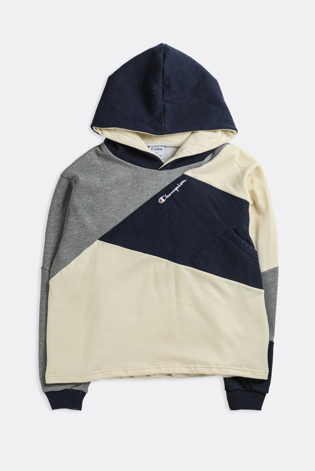 Rework Champion Patchwork Sweatshirt - L-SWEATERS-Champion-Frankie Collective