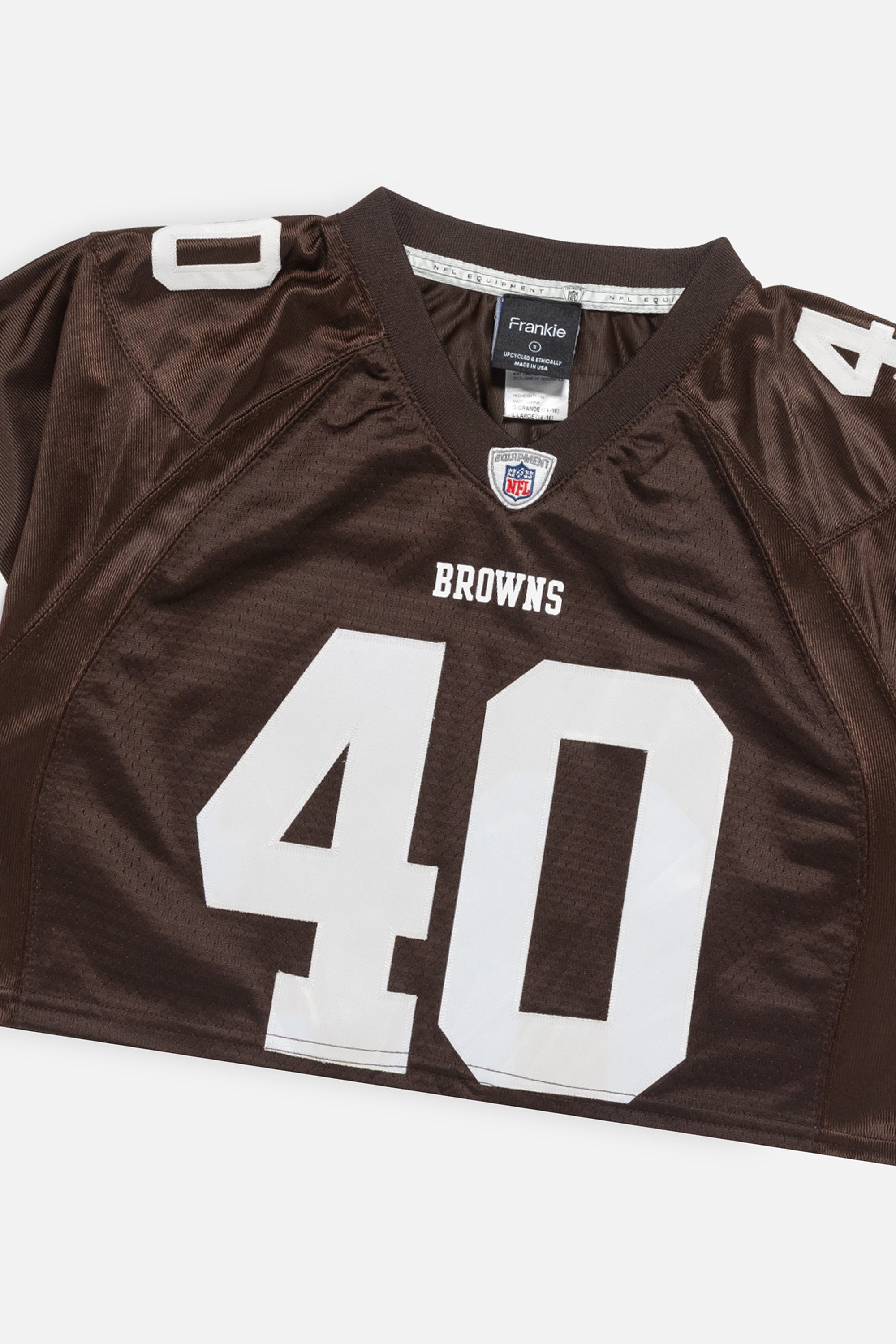 Rework Cleveland Browns Crop Jersey-NFL-Frankie Collective-Rework-Vintage-Streetwear