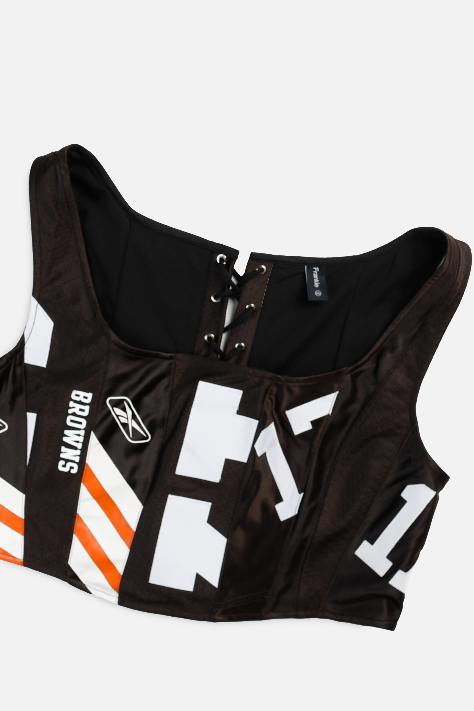Rework Cleveland Browns NFL Corset - XXL-TOPS-NFL-XXL-Frankie Collective Rare Vintage Streetwear Reworks