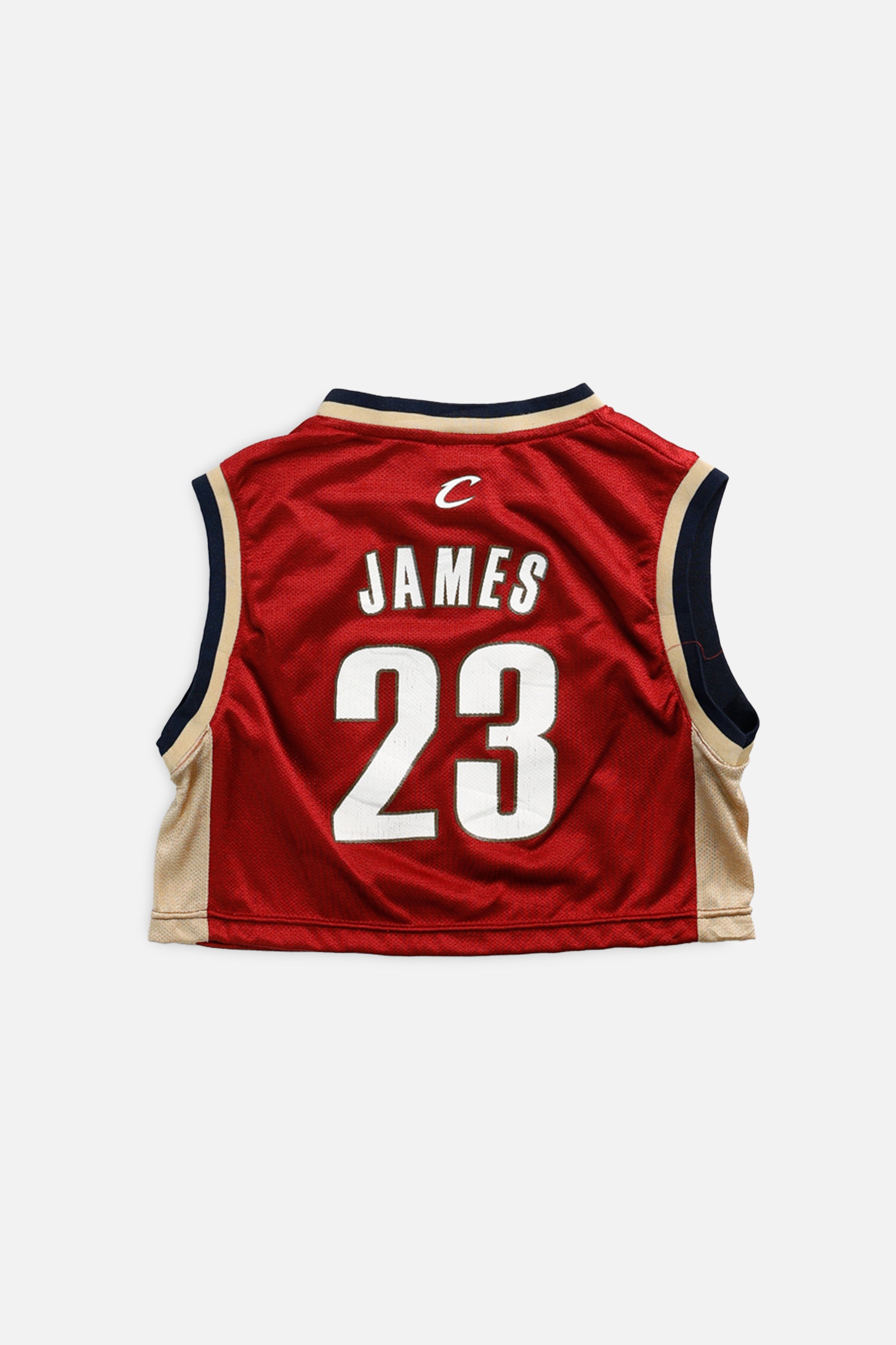 Rework Cleveland Cavaliers NBA Crop Jersey - XS-JERSEYS-NBA-XS-Frankie Collective Rare Vintage Streetwear Reworks