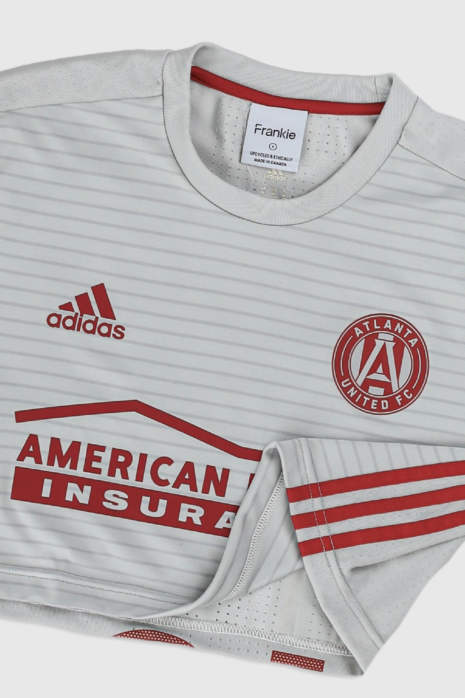 Rework Crop Atlanta United Soccer Jersey - S-JERSEYS-vendor-unknown-Frankie Collective Rare Vintage Streetwear Reworks