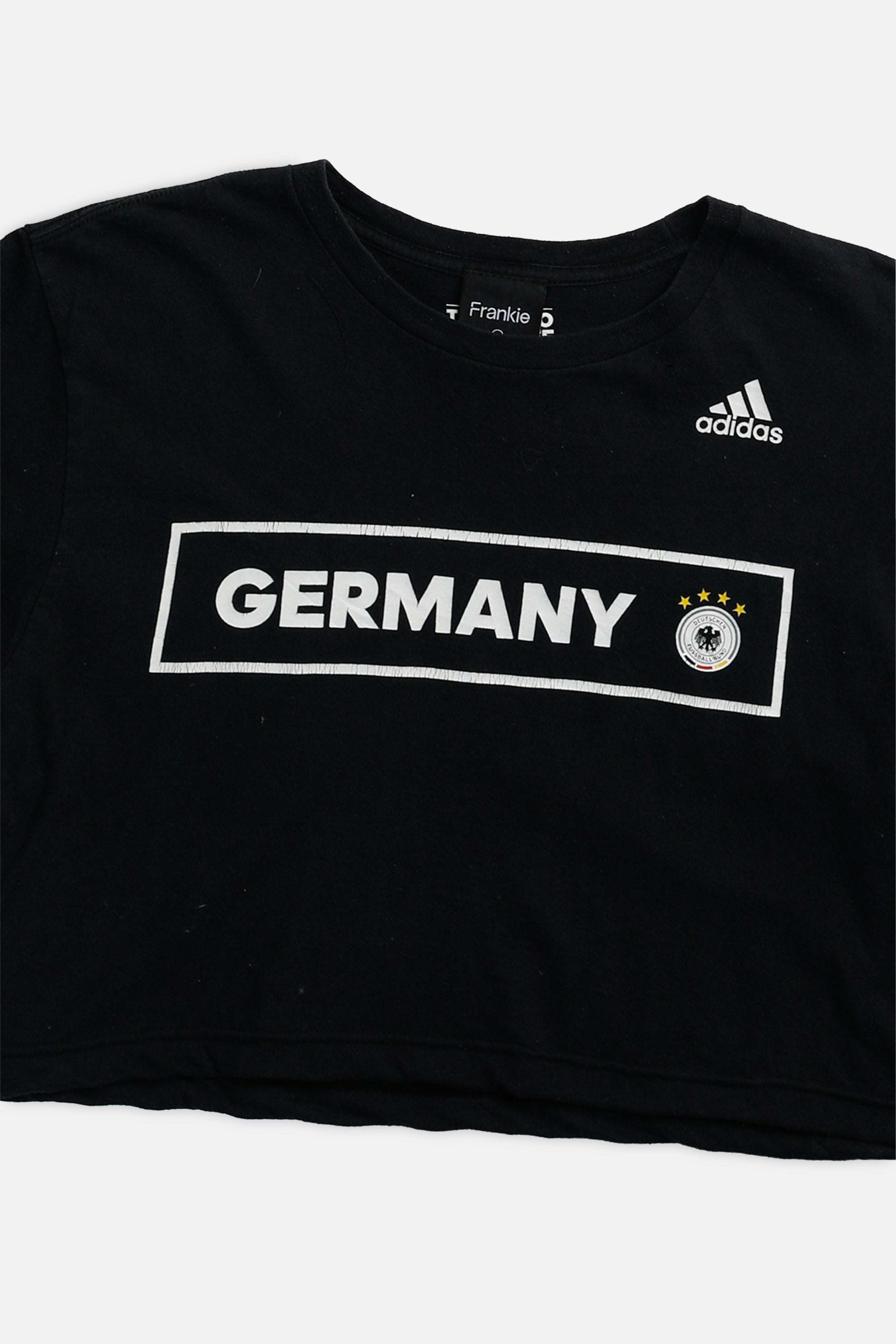 Rework Crop Germany Soccer Tee - M-JERSEYS-vendor-unknown-M-Frankie Collective Rare Vintage Streetwear Reworks