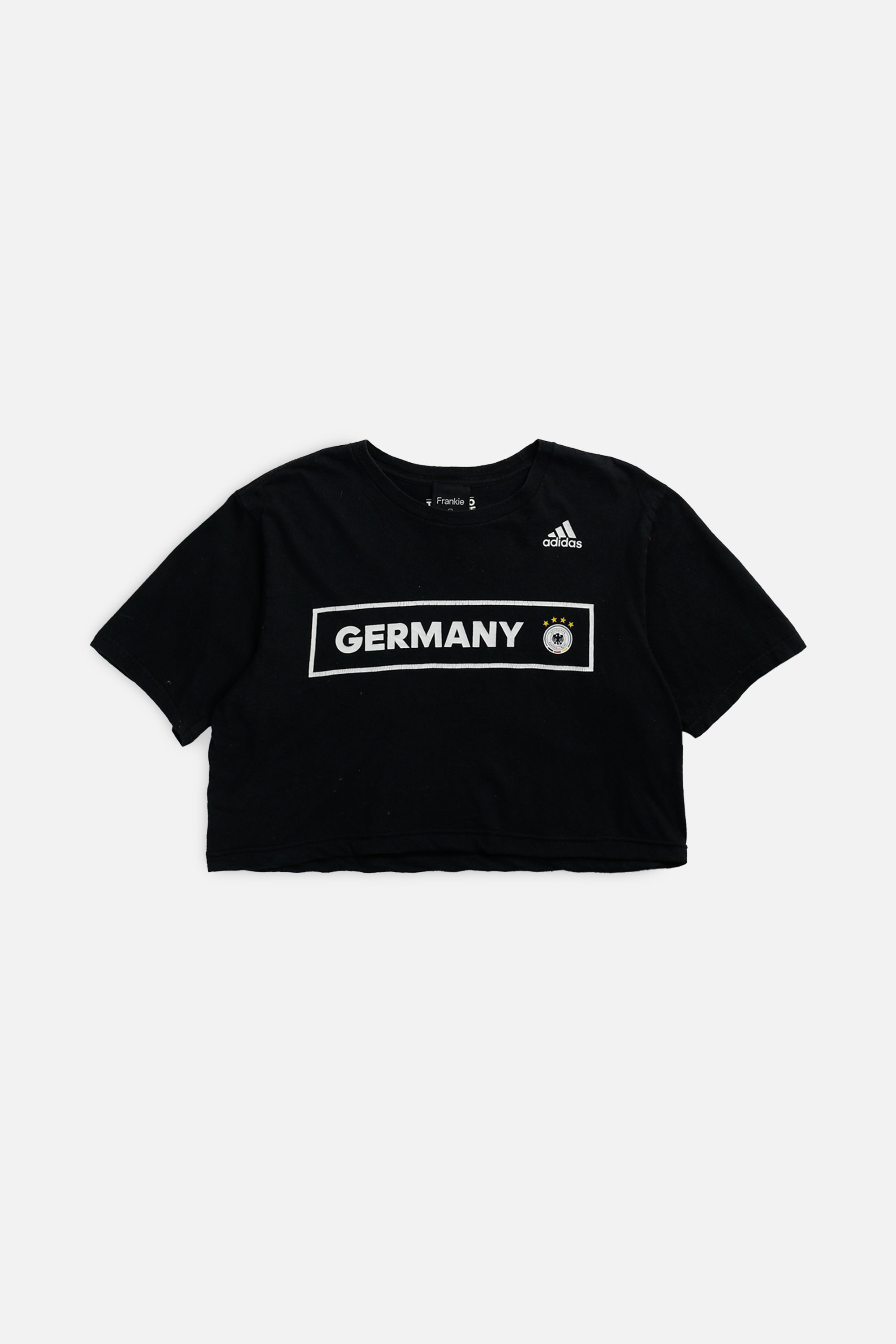 Rework Crop Germany Soccer Tee - M-JERSEYS-vendor-unknown-M-Frankie Collective Rare Vintage Streetwear Reworks