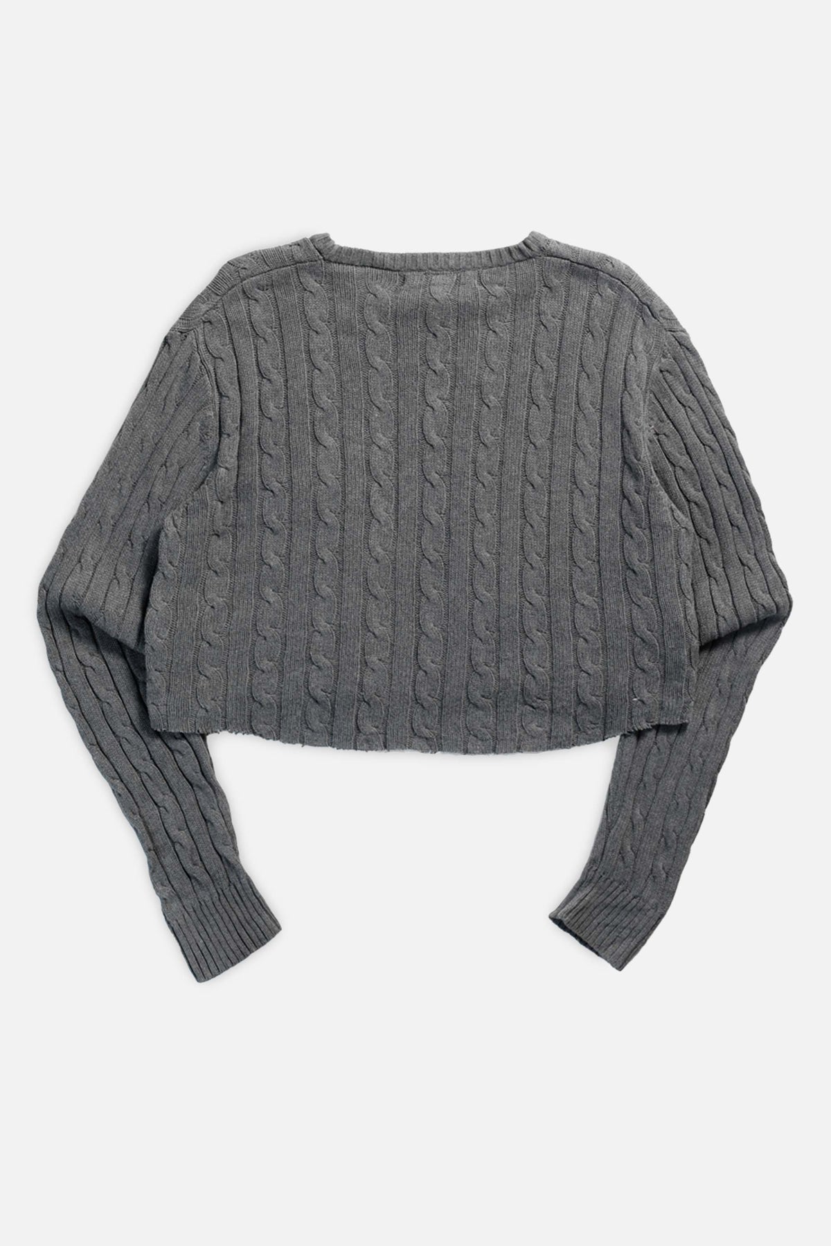 Rework Crop Knit Sweater - XL-SWEATERS-vendor-unknown-XL-Frankie Collective Rare Vintage Streetwear Reworks