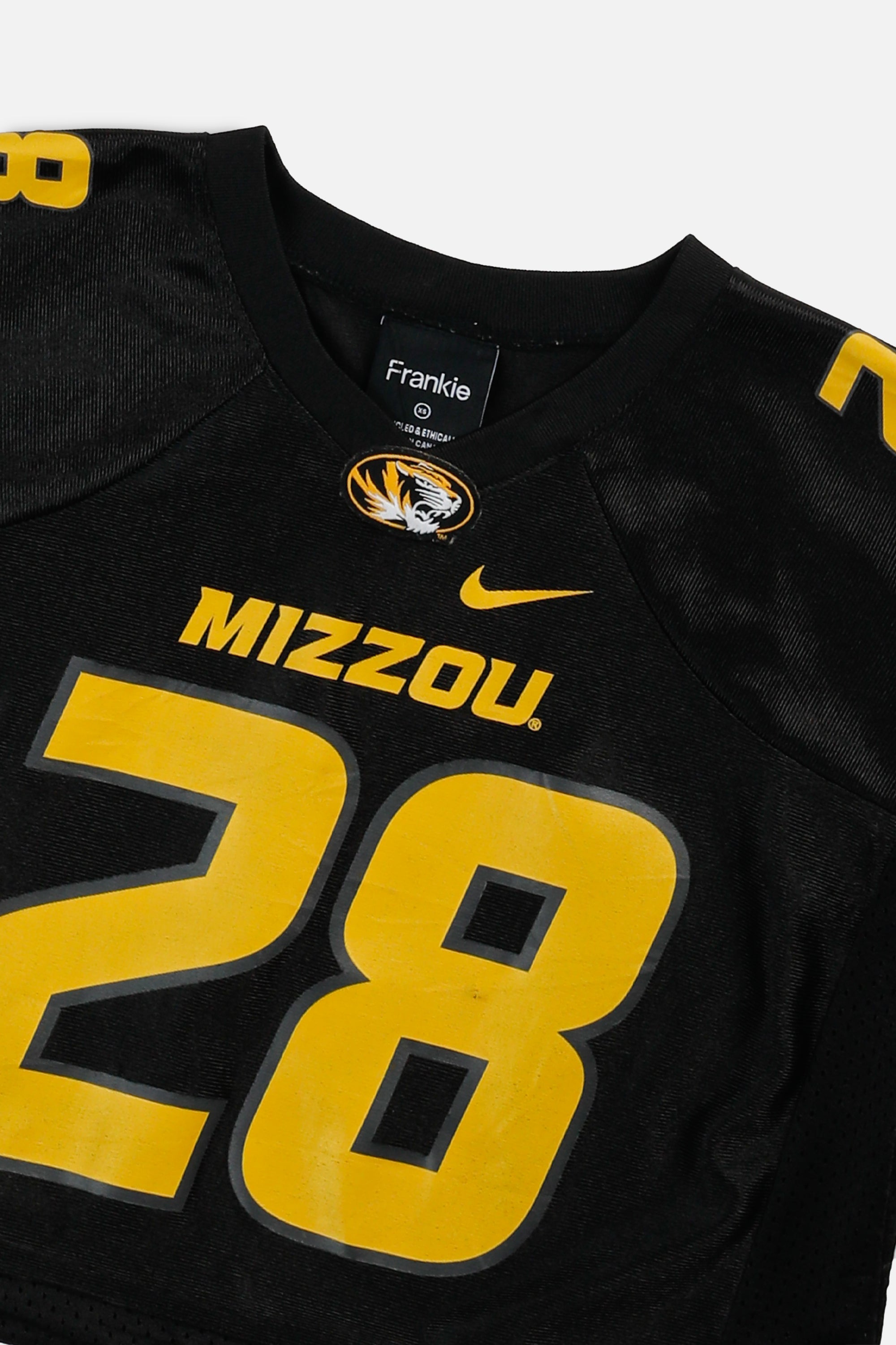 Rework Crop Missouri Tigers NCAA Jersey - XS-JERSEYS-NCAA-XS-Frankie Collective Rare Vintage Streetwear Reworks