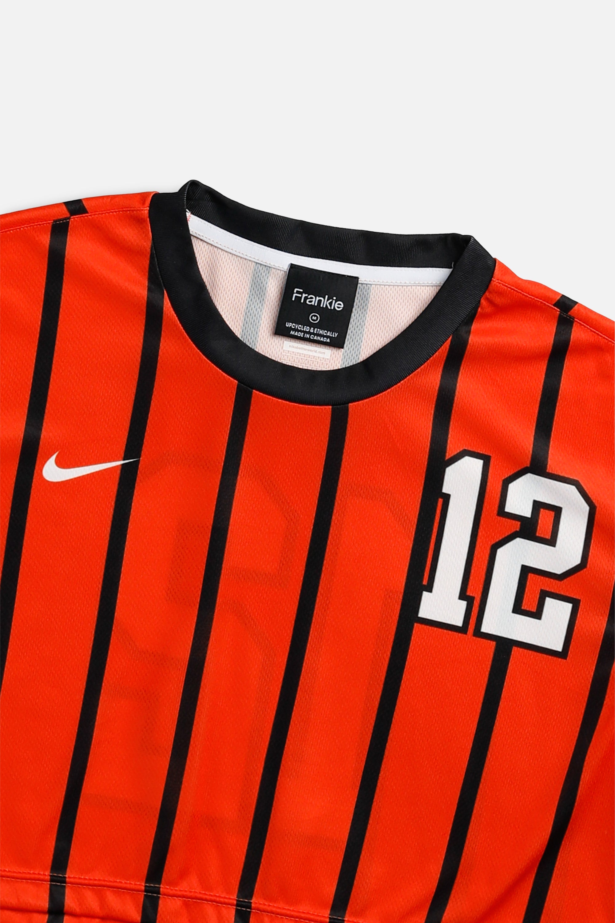 Rework Crop Nike Soccer Jersey - M-JERSEYS-vendor-unknown-M-Frankie Collective Rare Vintage Streetwear Reworks