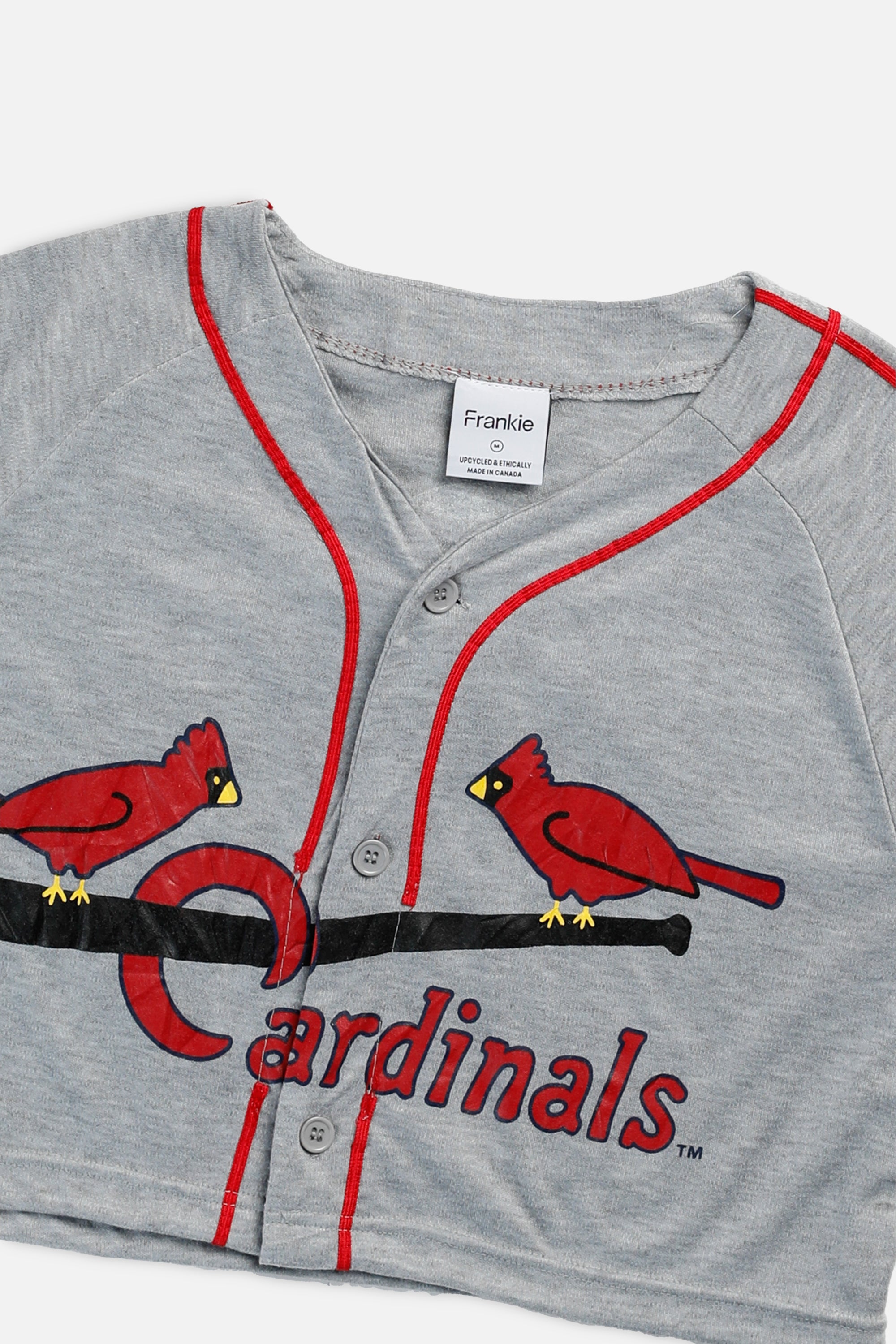 Rework Crop St. Louis Cardinals MLB Jersey - M-JERSEYS-MLB-M-Frankie Collective Rare Vintage Streetwear Reworks