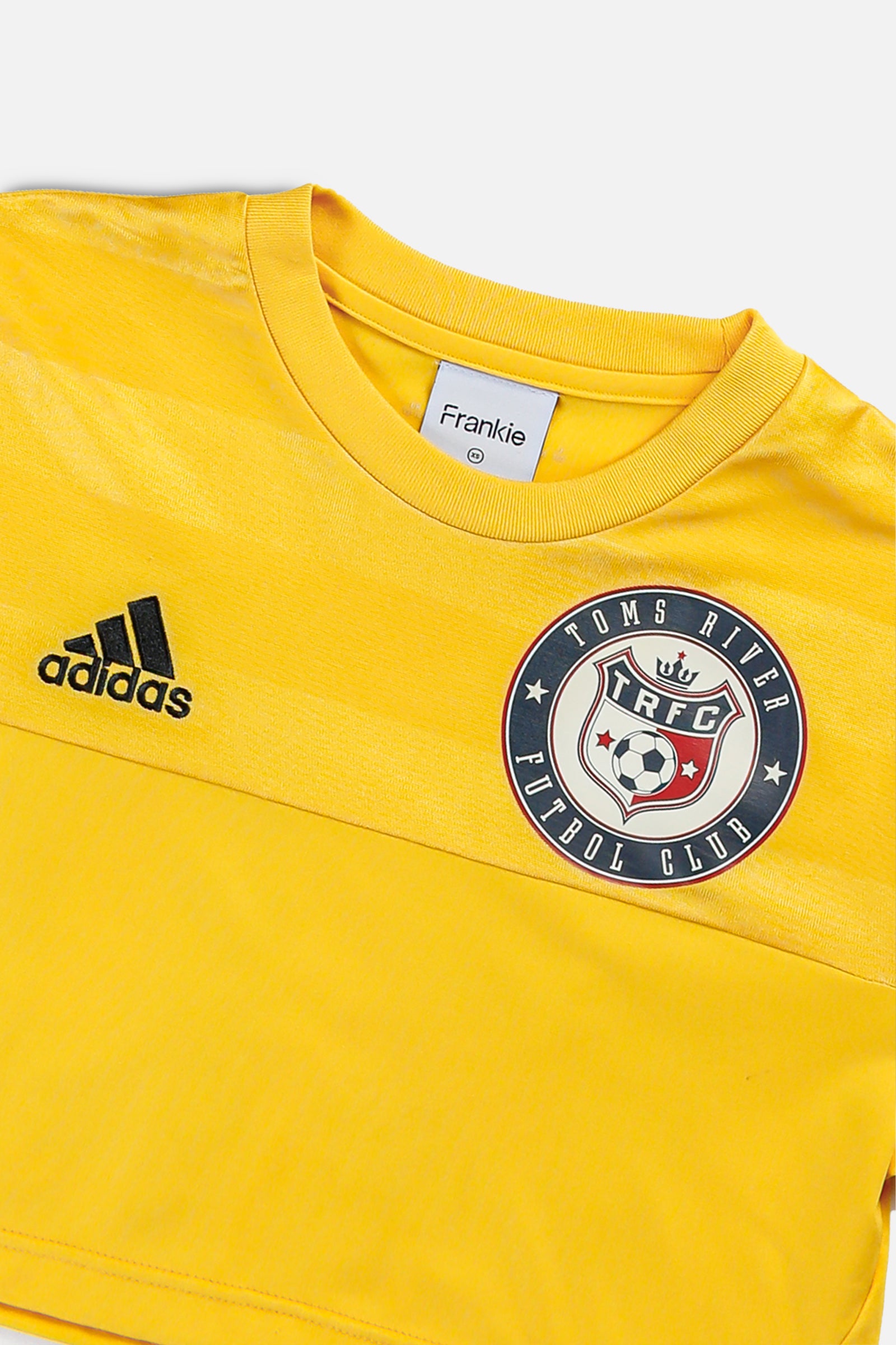 Rework Crop Toms River FC Long Sleeve Soccer Jersey - XS-JERSEYS-vendor-unknown-XS-Frankie Collective Rare Vintage Streetwear Reworks