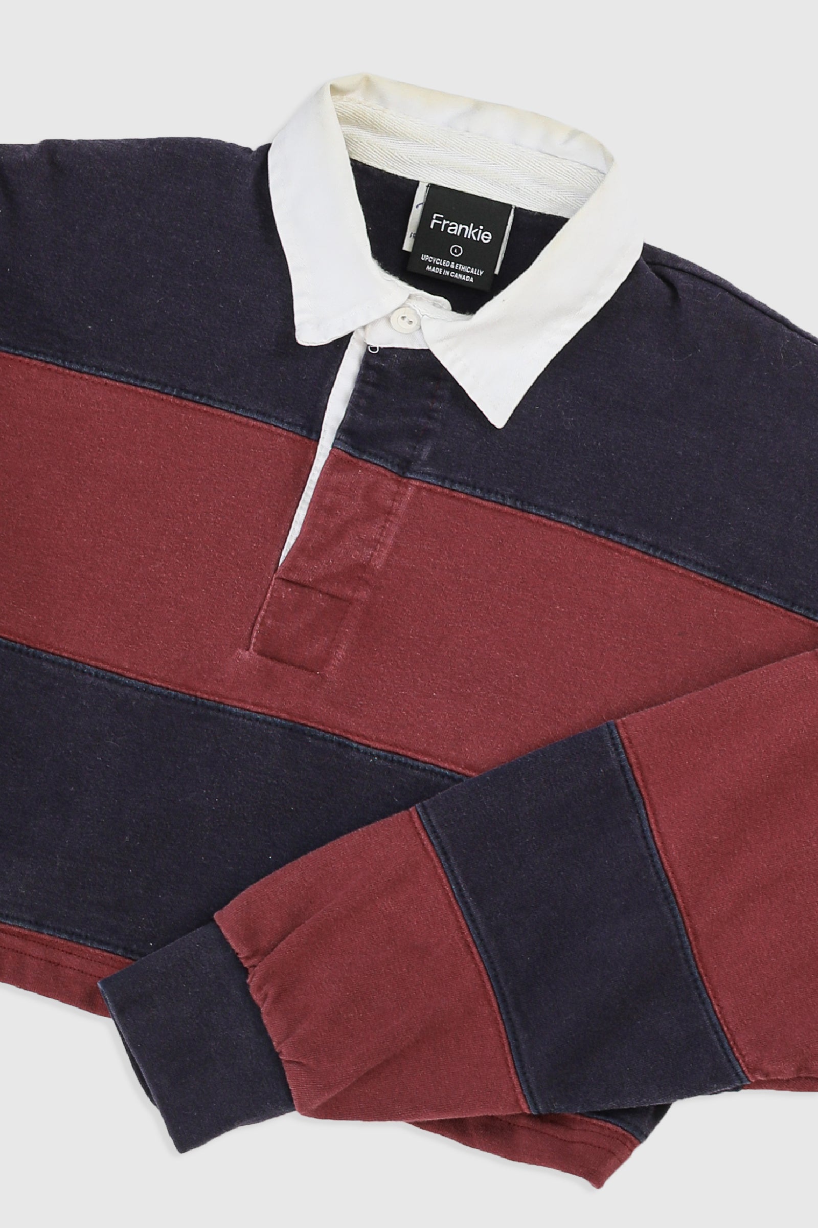 Rework Cropped Rugby Shirt - L-TOPS-vendor-unknown-Frankie Collective