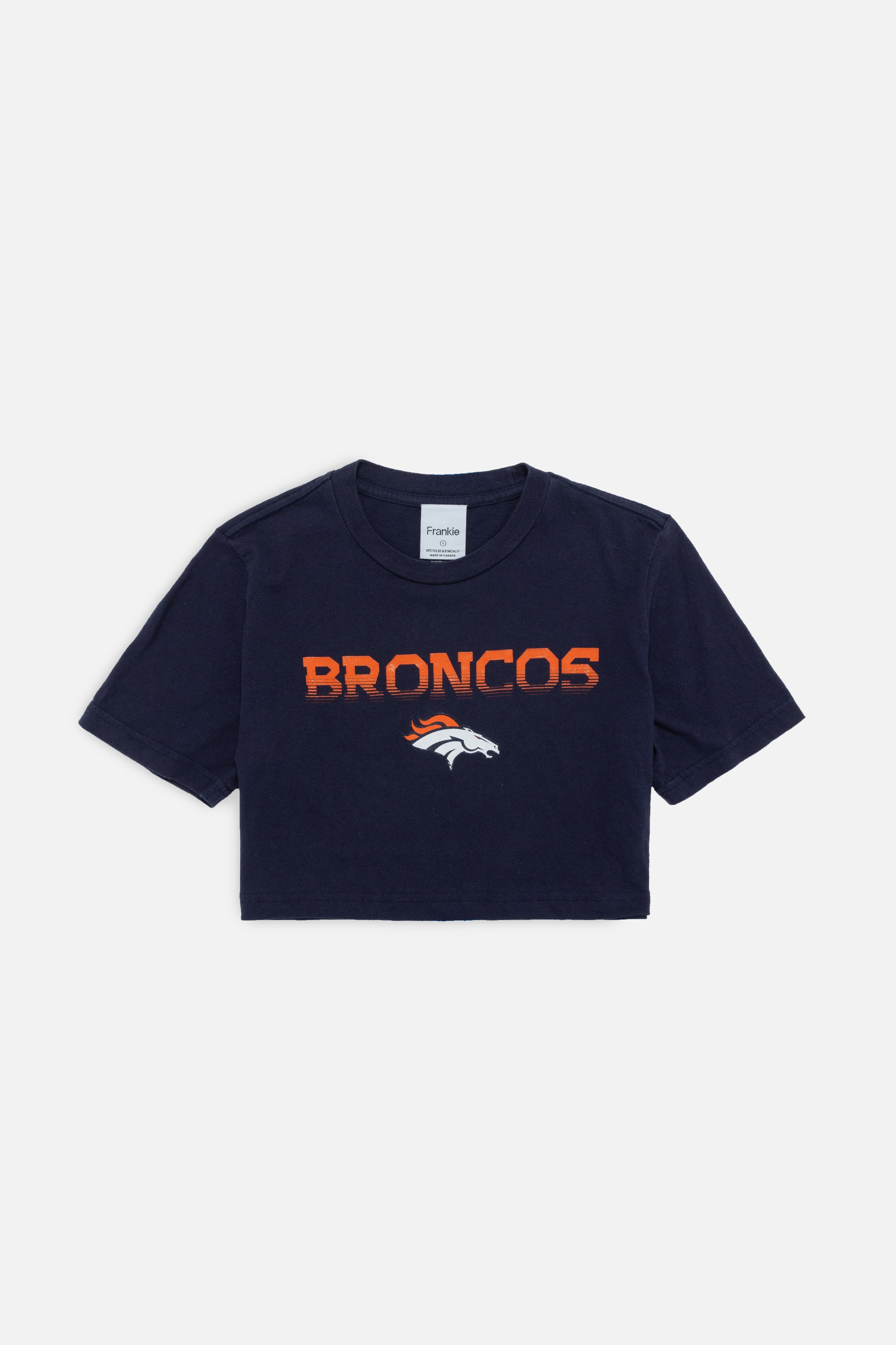Rework Denver Broncos Crop Tee - S?-T-SHIRTS-NFL-Frankie Collective